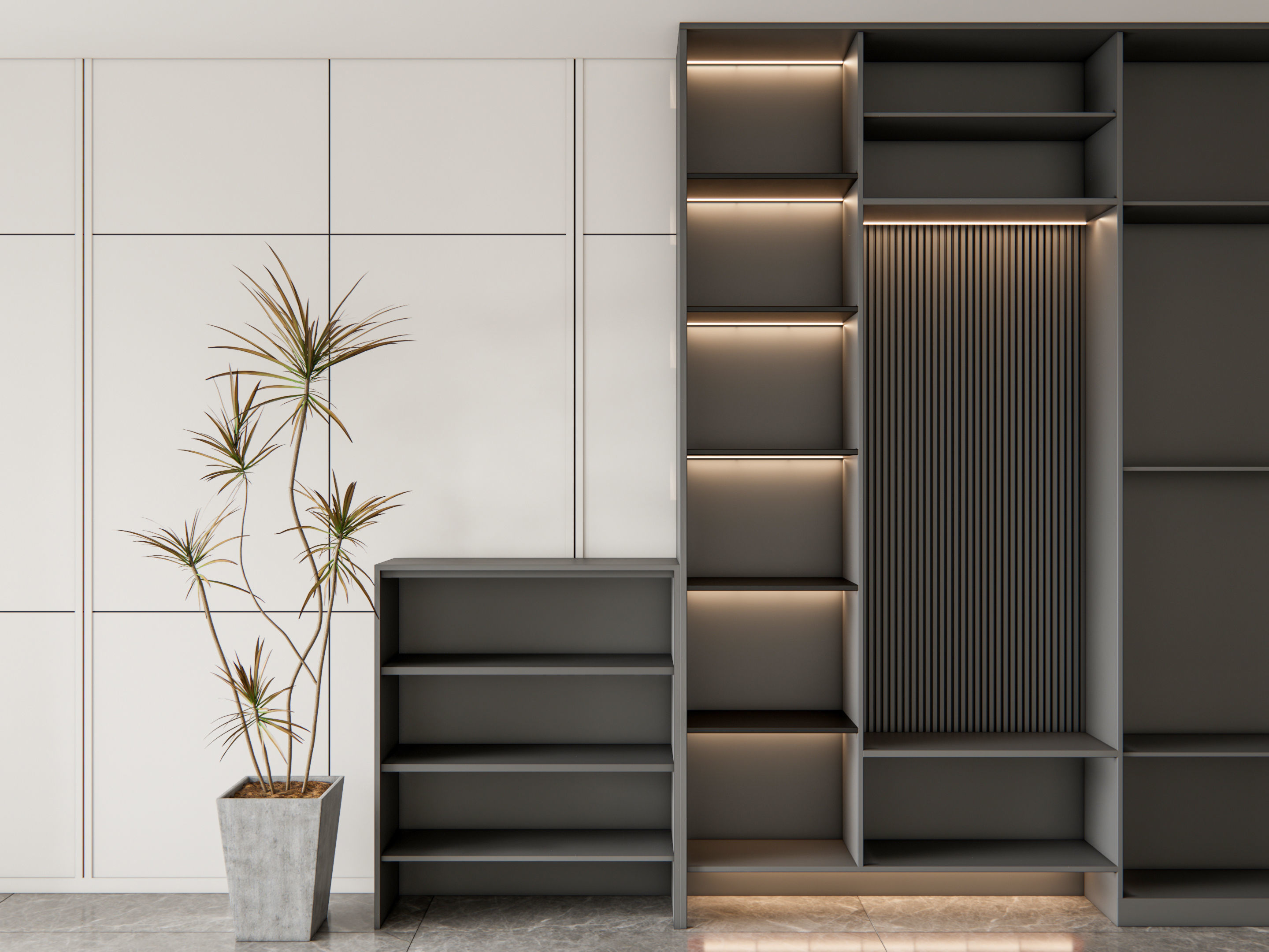 Entryway hallway entrance hall corridor furniture 20 3D model_7