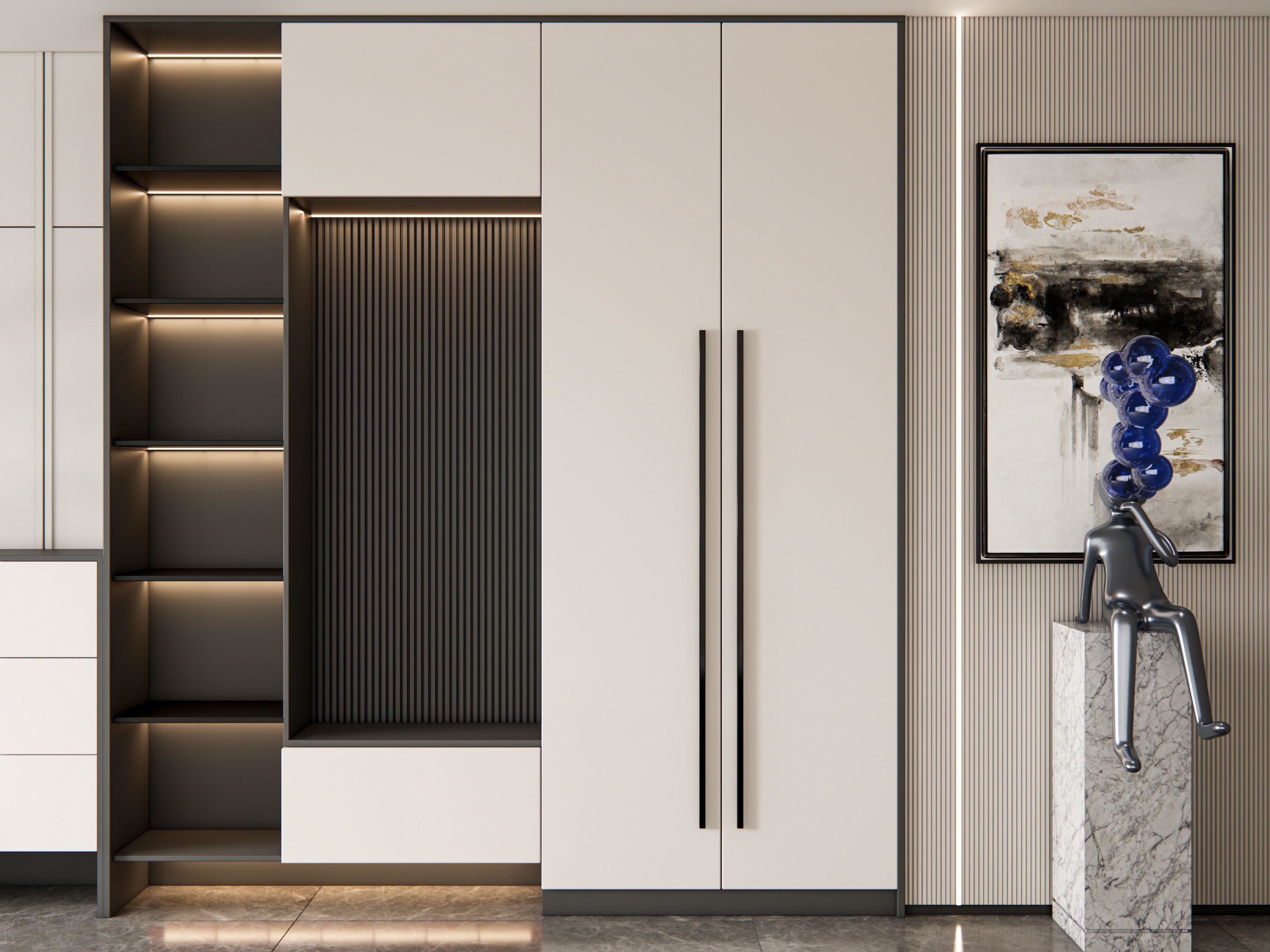 Entryway hallway entrance hall corridor furniture 20 3D model_9