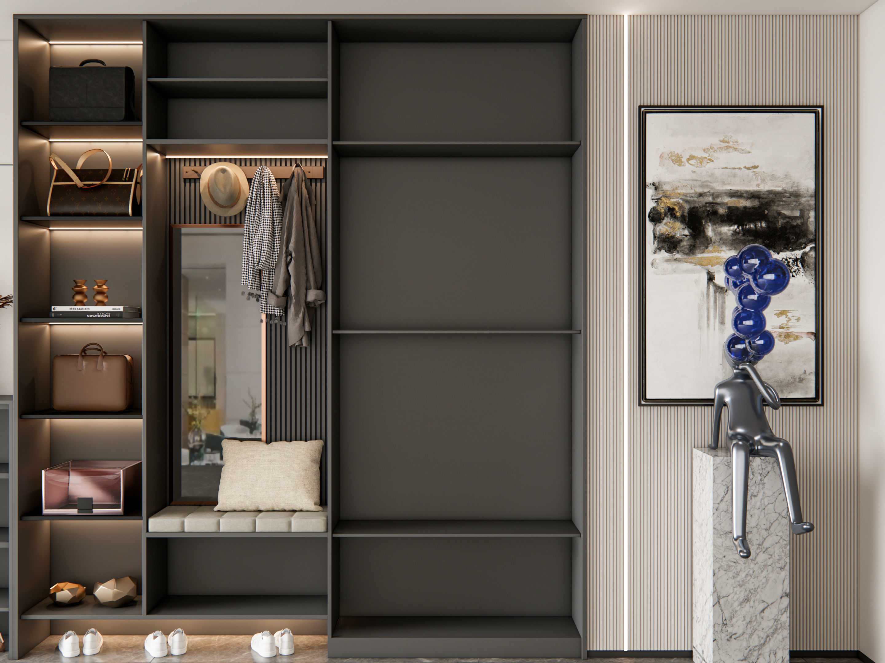 Entryway hallway entrance hall corridor furniture 20 3D model_1