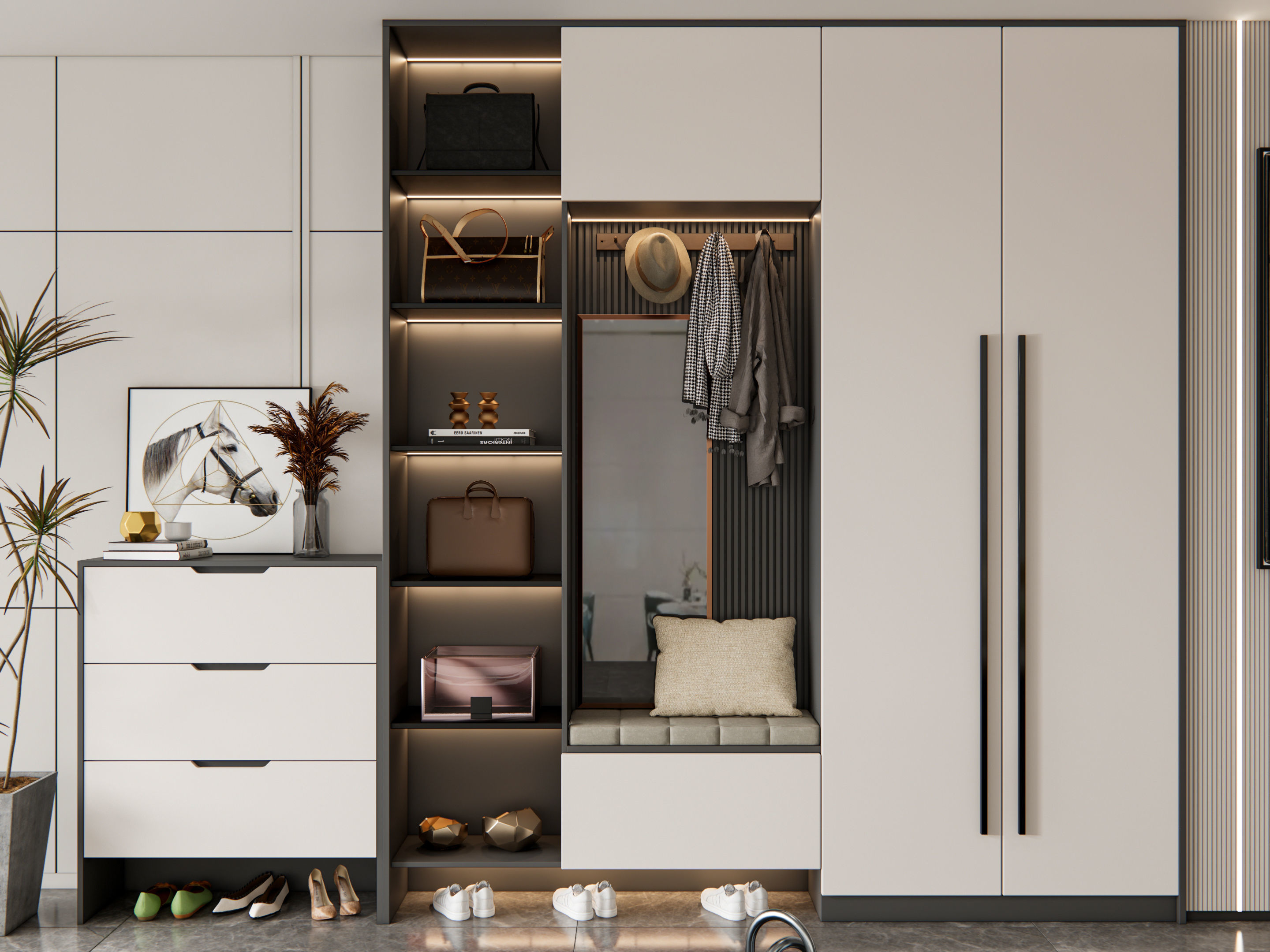 Entryway hallway entrance hall corridor furniture 20 3D model_14