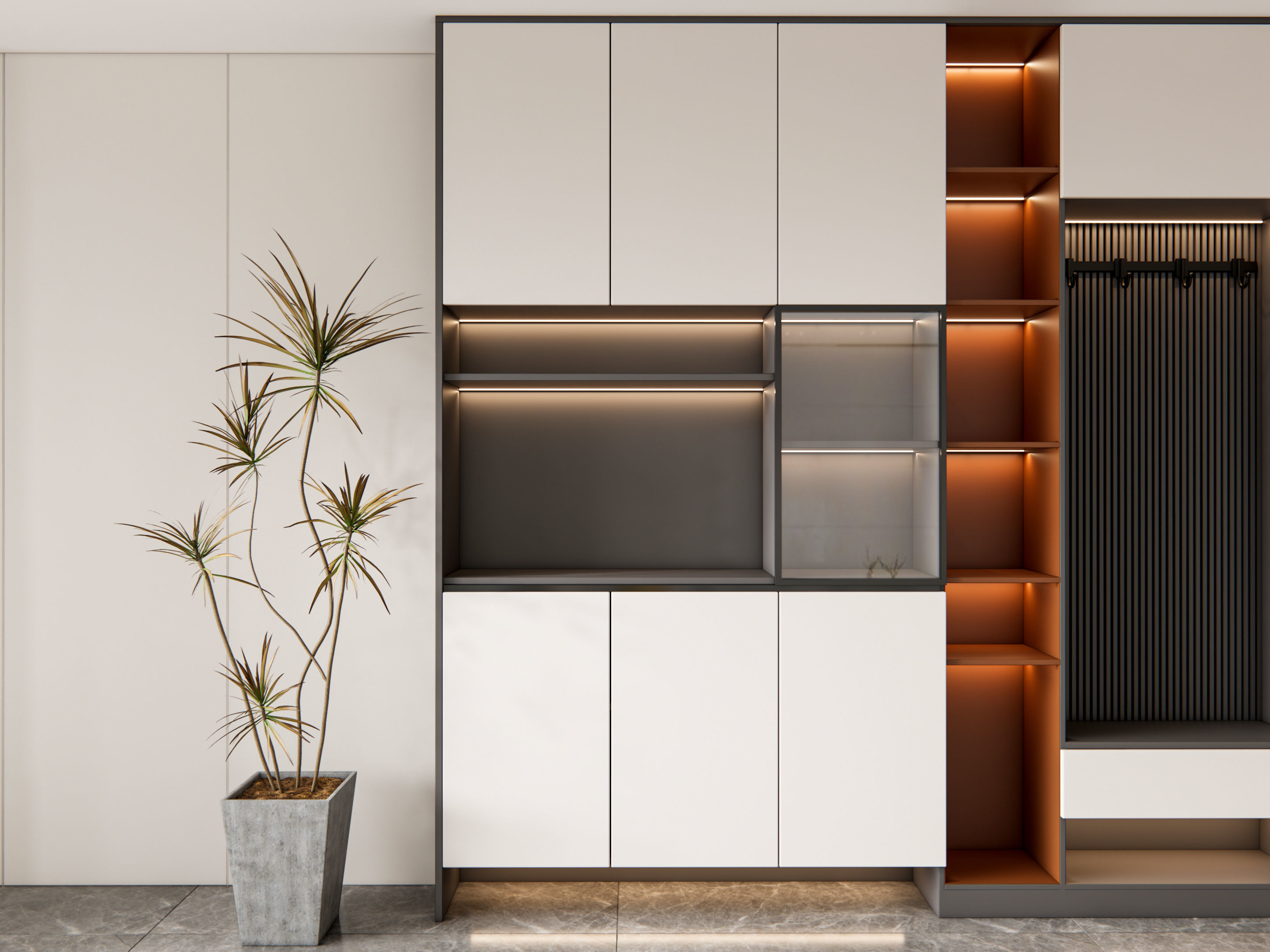 Entryway hallway entrance hall corridor furniture 21 3D model_6