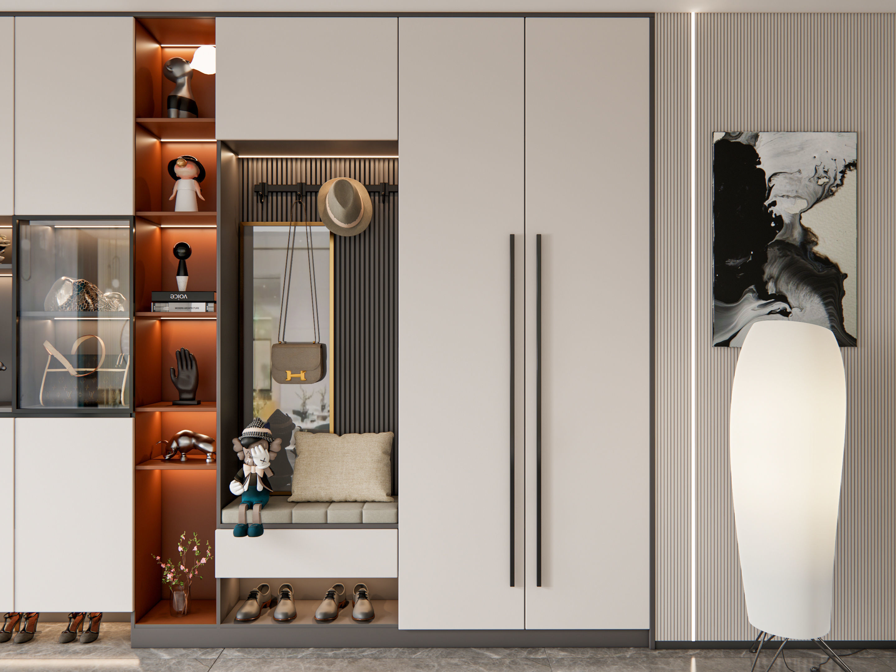 Entryway hallway entrance hall corridor furniture 21 3D model_13