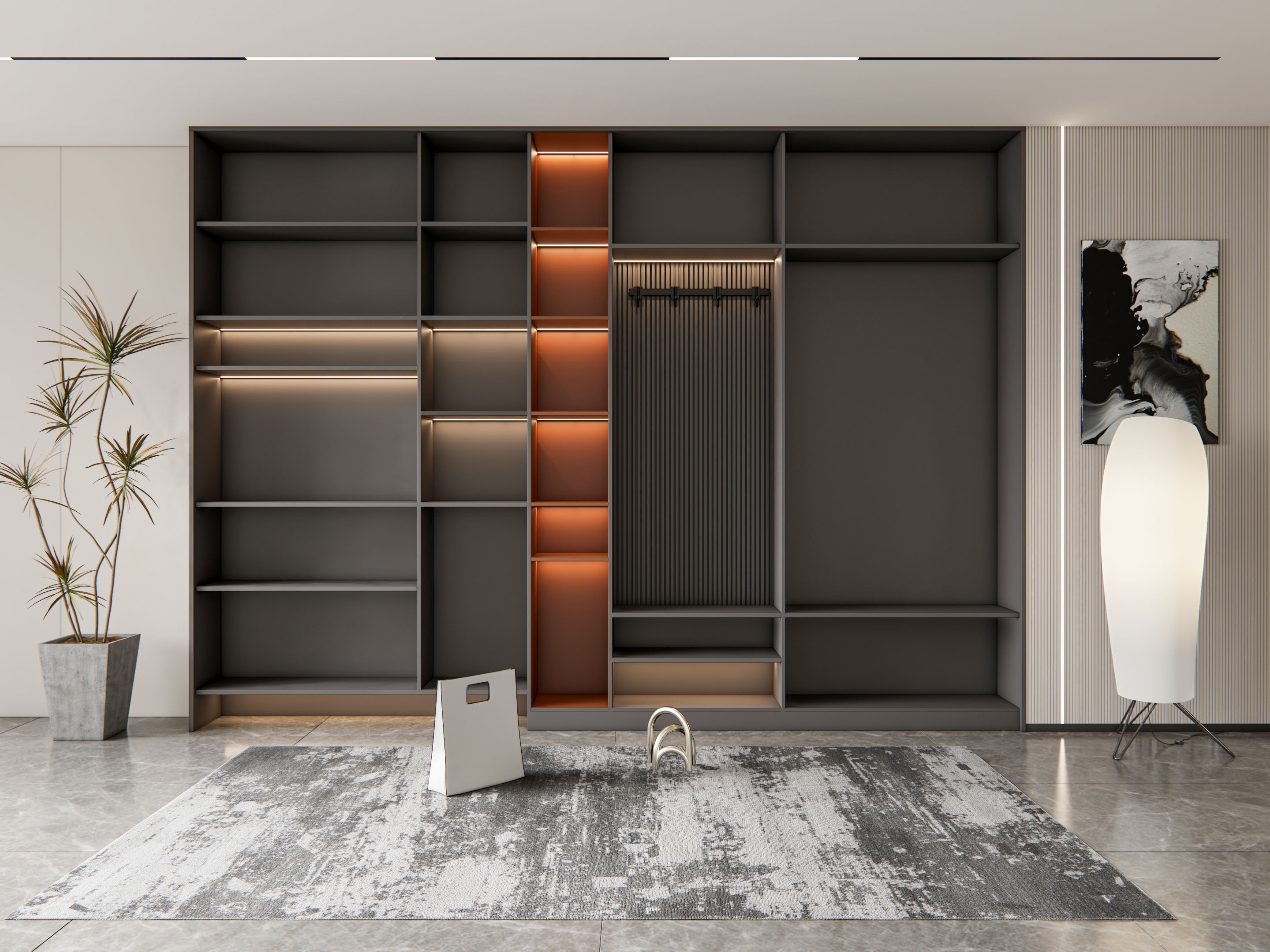 Entryway hallway entrance hall corridor furniture 21 3D model_5