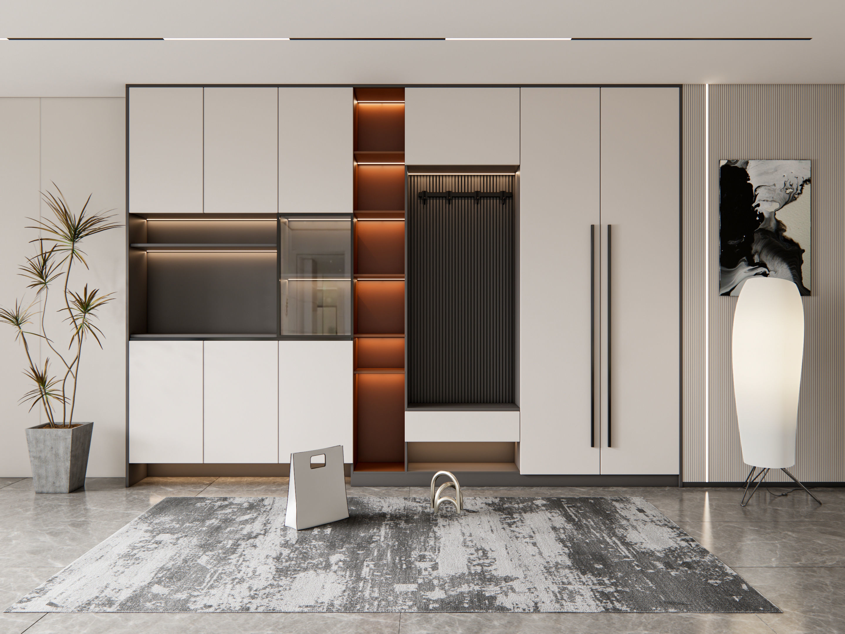 Entryway hallway entrance hall corridor furniture 21 3D model_7