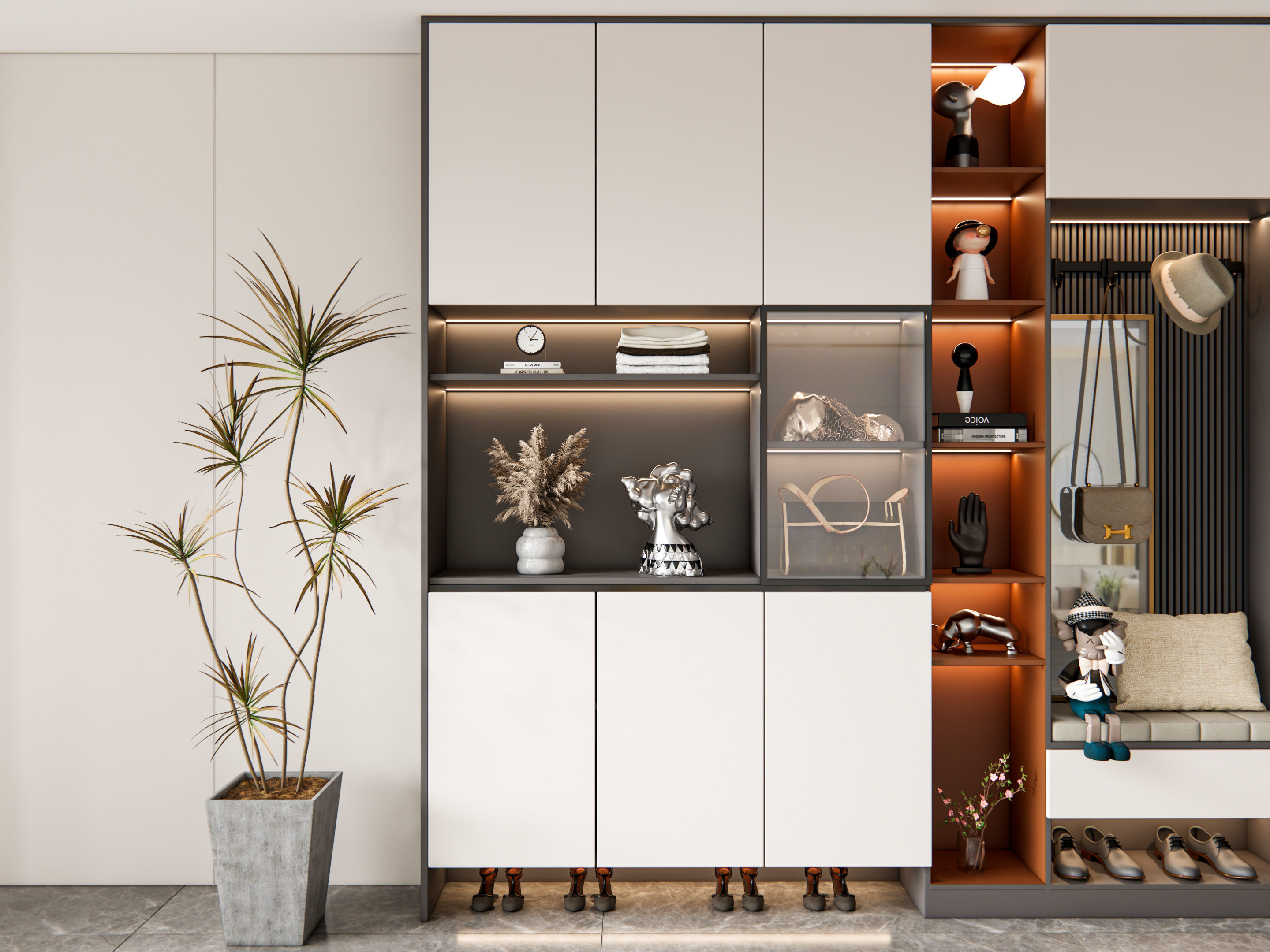 Entryway hallway entrance hall corridor furniture 21 3D model_12