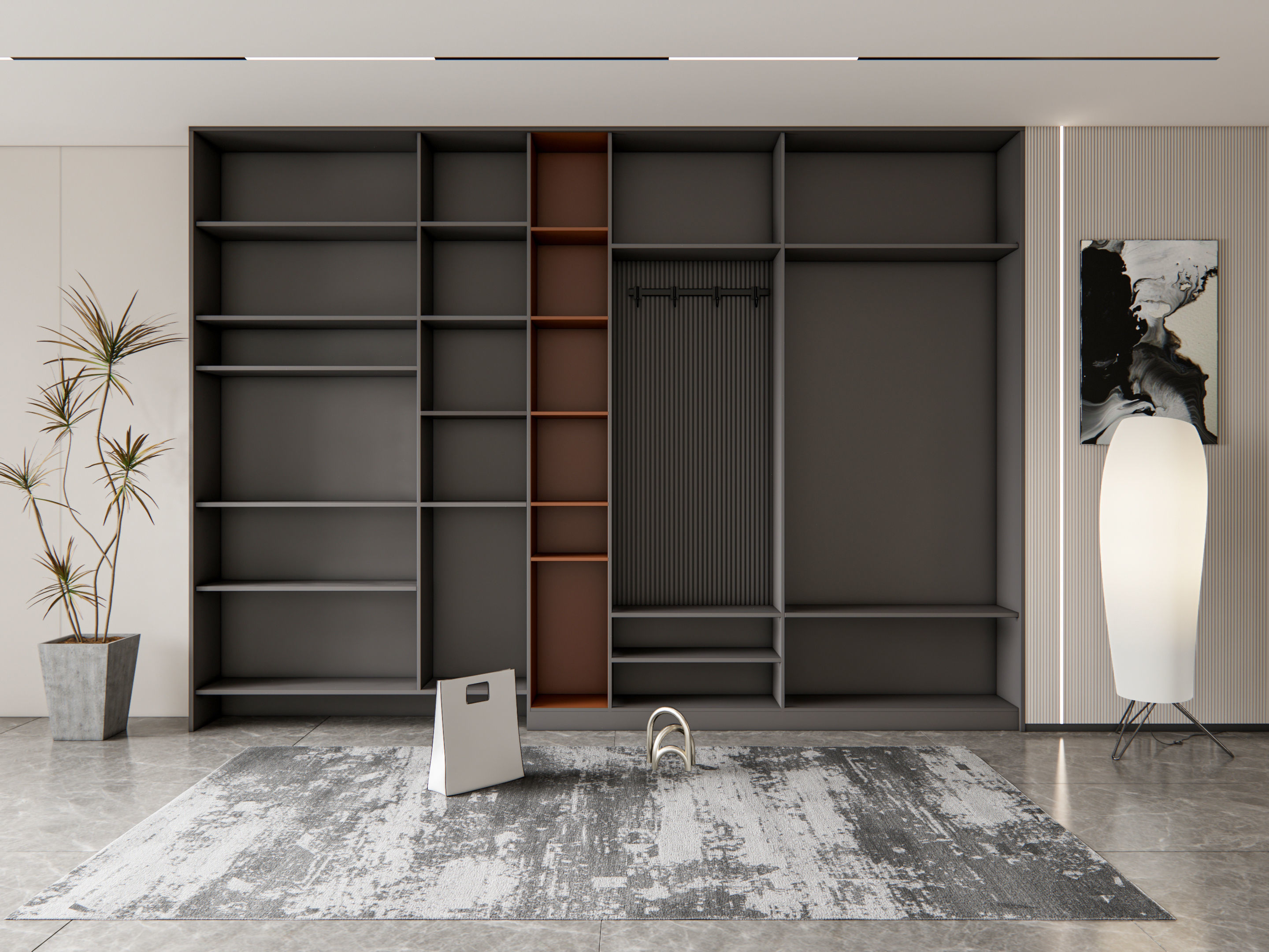 Entryway hallway entrance hall corridor furniture 21 3D model_4