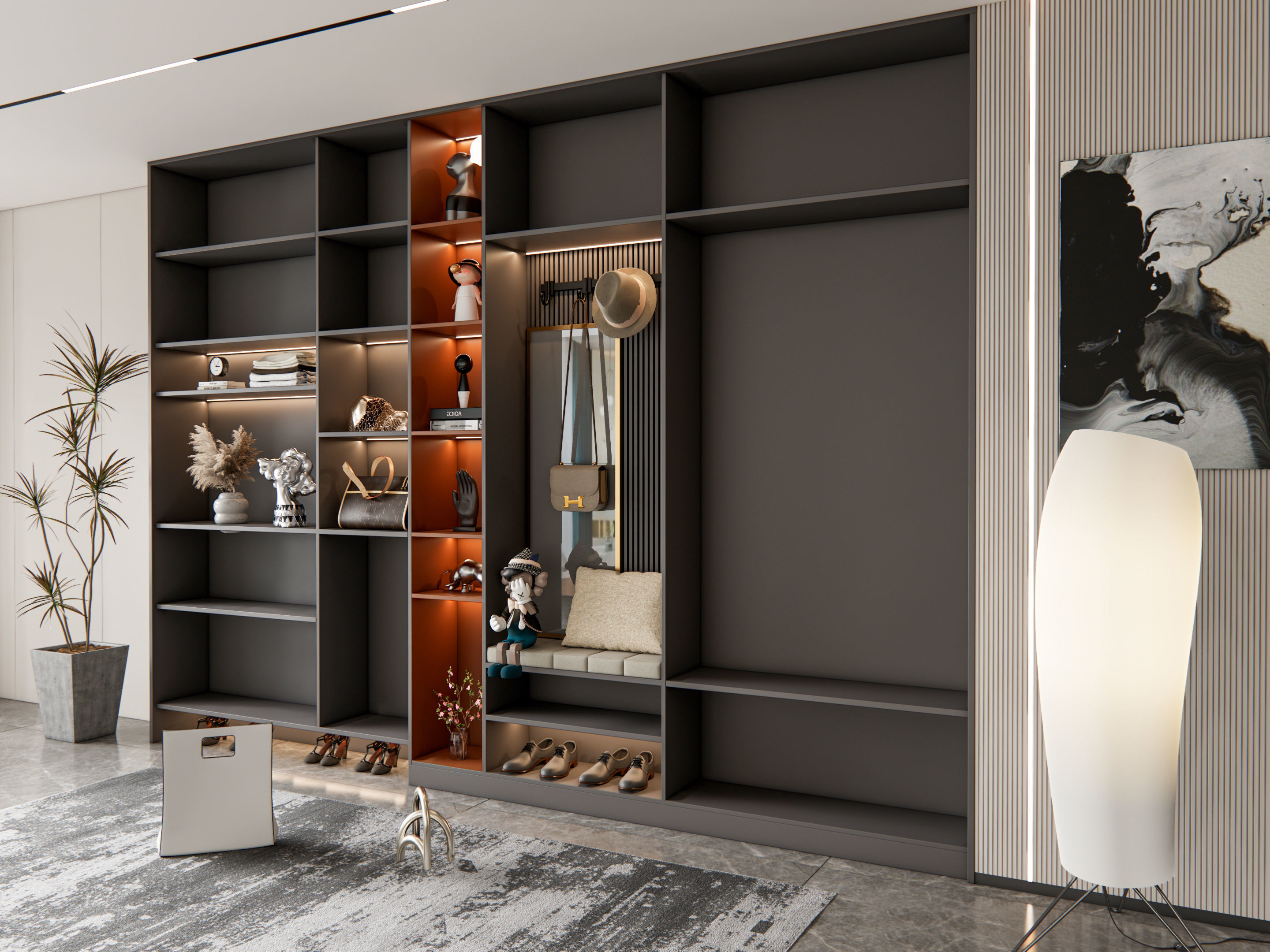 Entryway hallway entrance hall corridor furniture 21 3D model_18