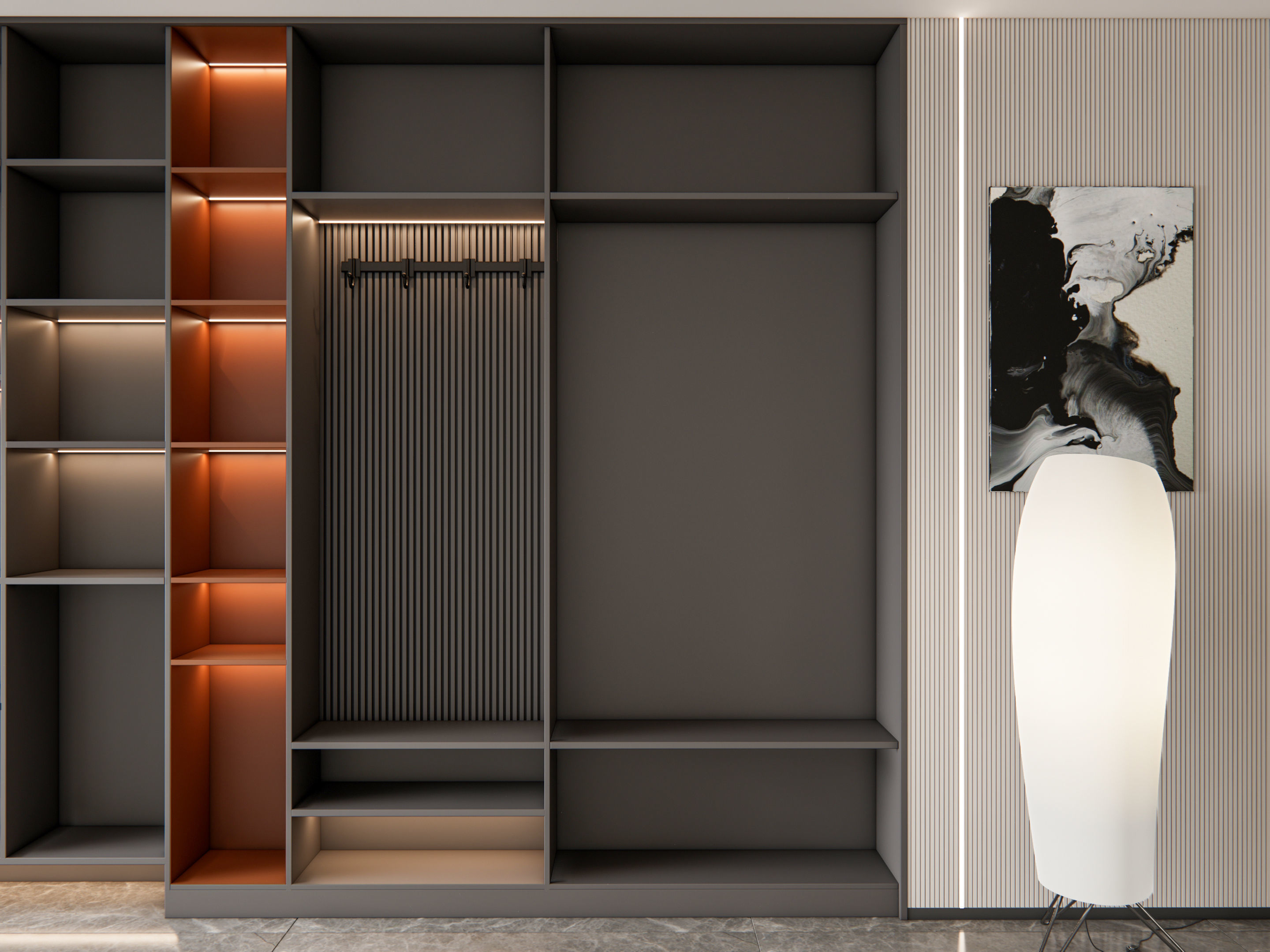 Entryway hallway entrance hall corridor furniture 21 3D model_9