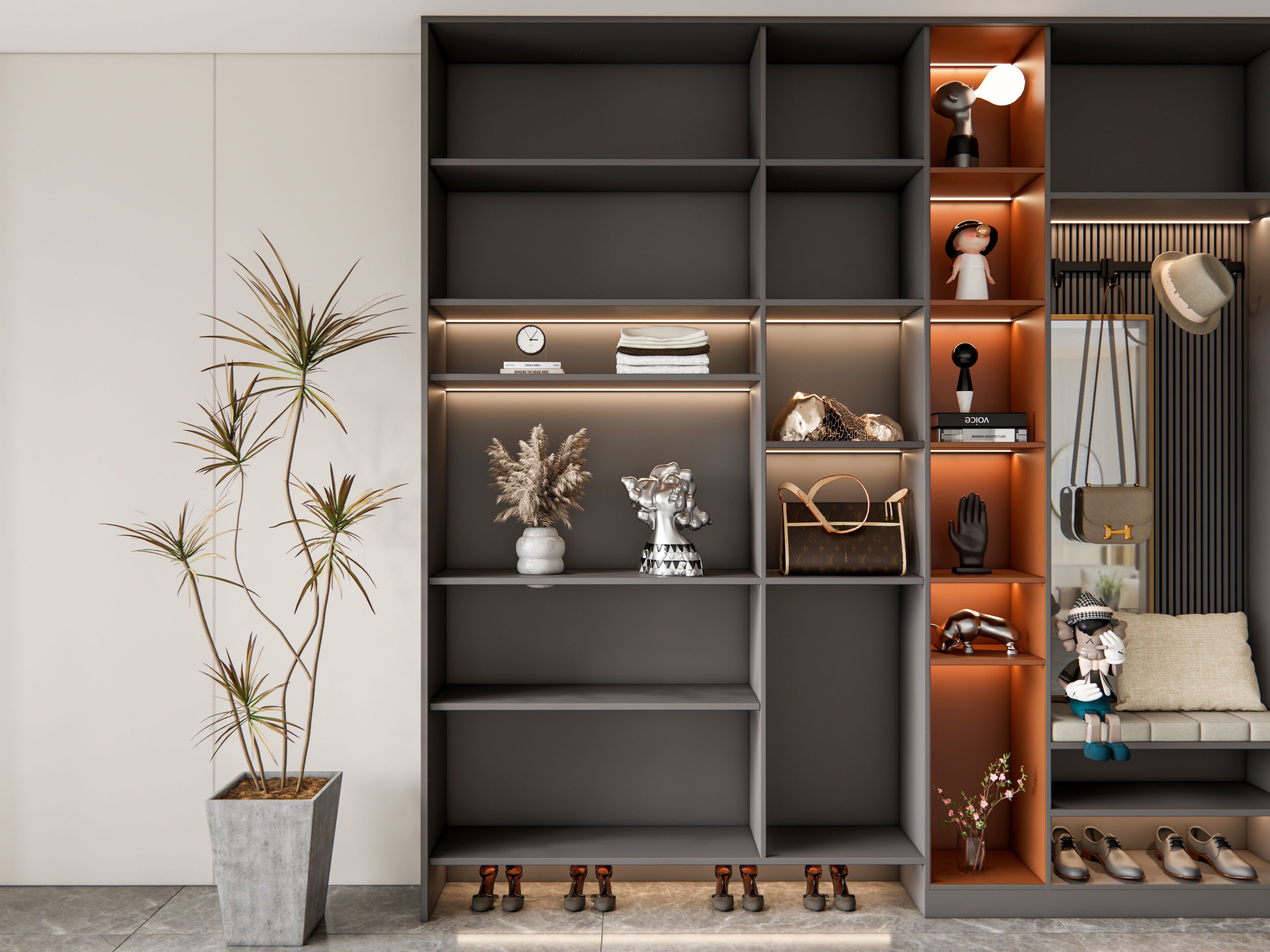 Entryway hallway entrance hall corridor furniture 21 3D model_11