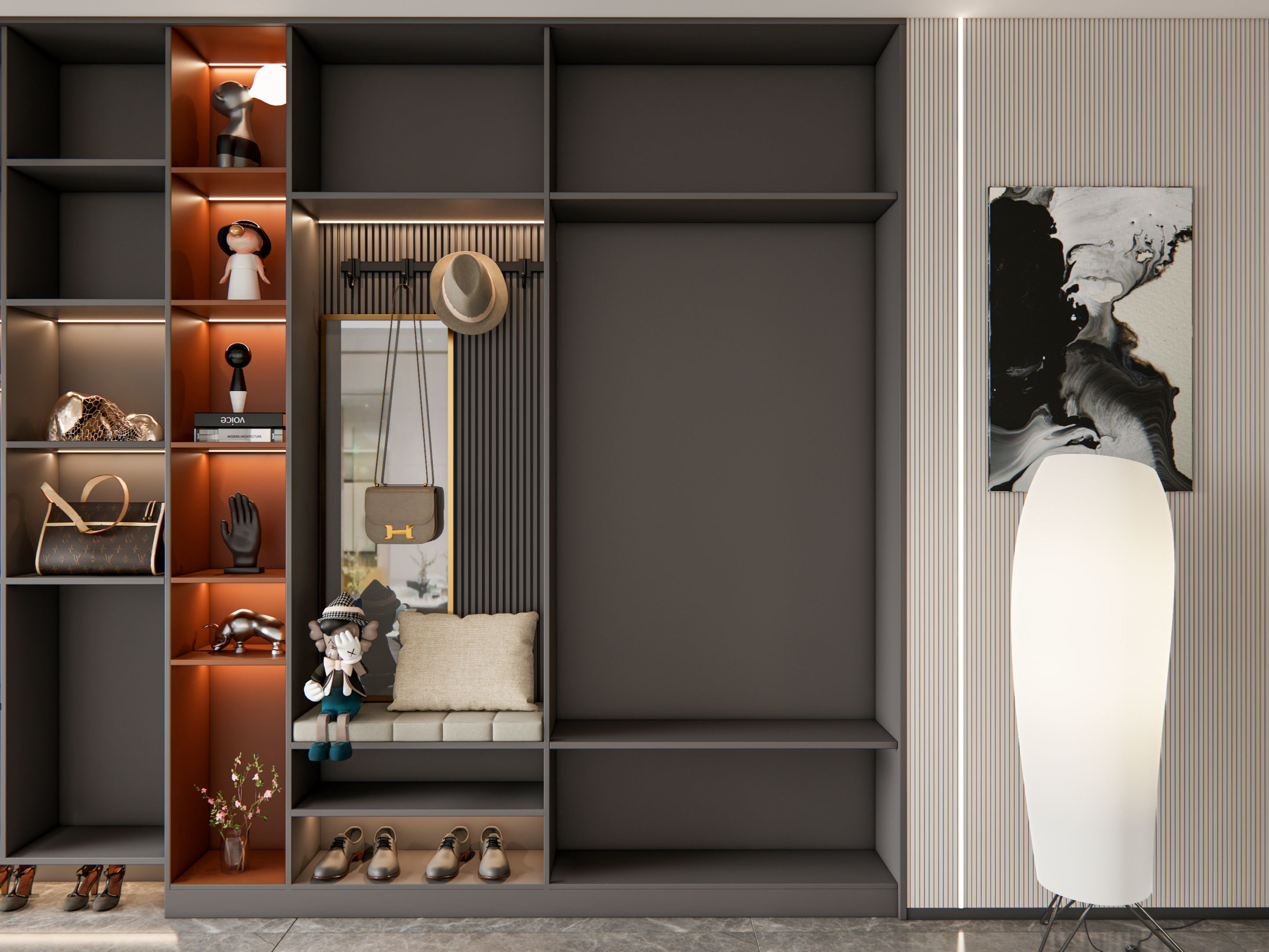 Entryway hallway entrance hall corridor furniture 21 3D model_10