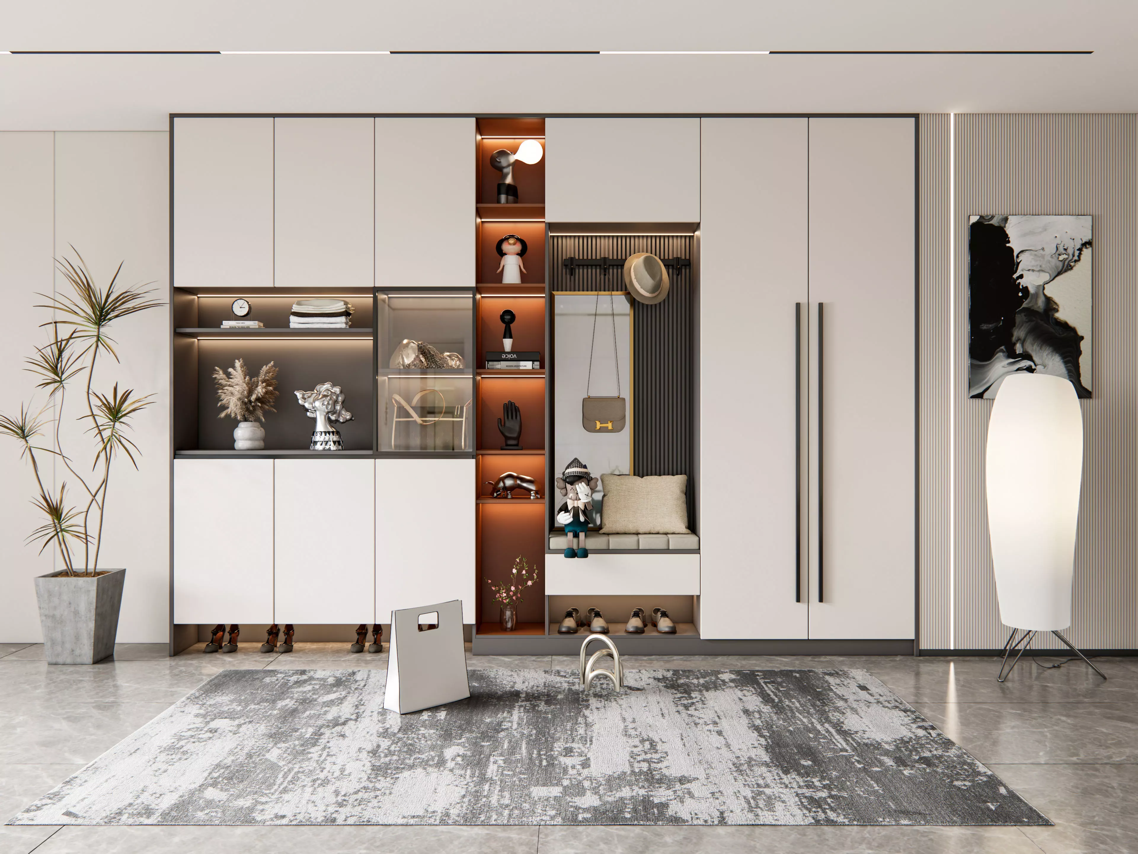 Entryway hallway entrance hall corridor furniture 21 3D model_0