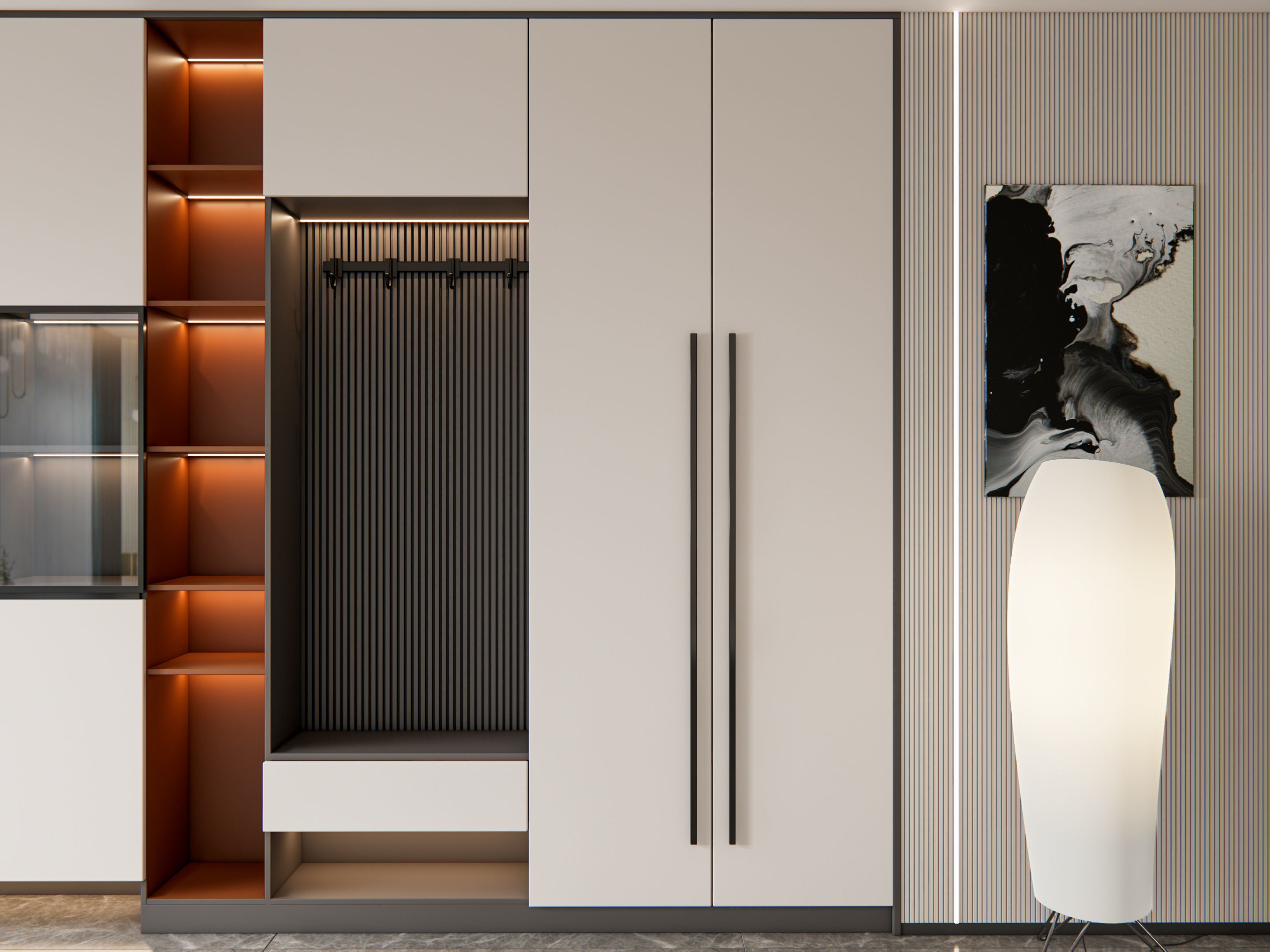 Entryway hallway entrance hall corridor furniture 21 3D model_1