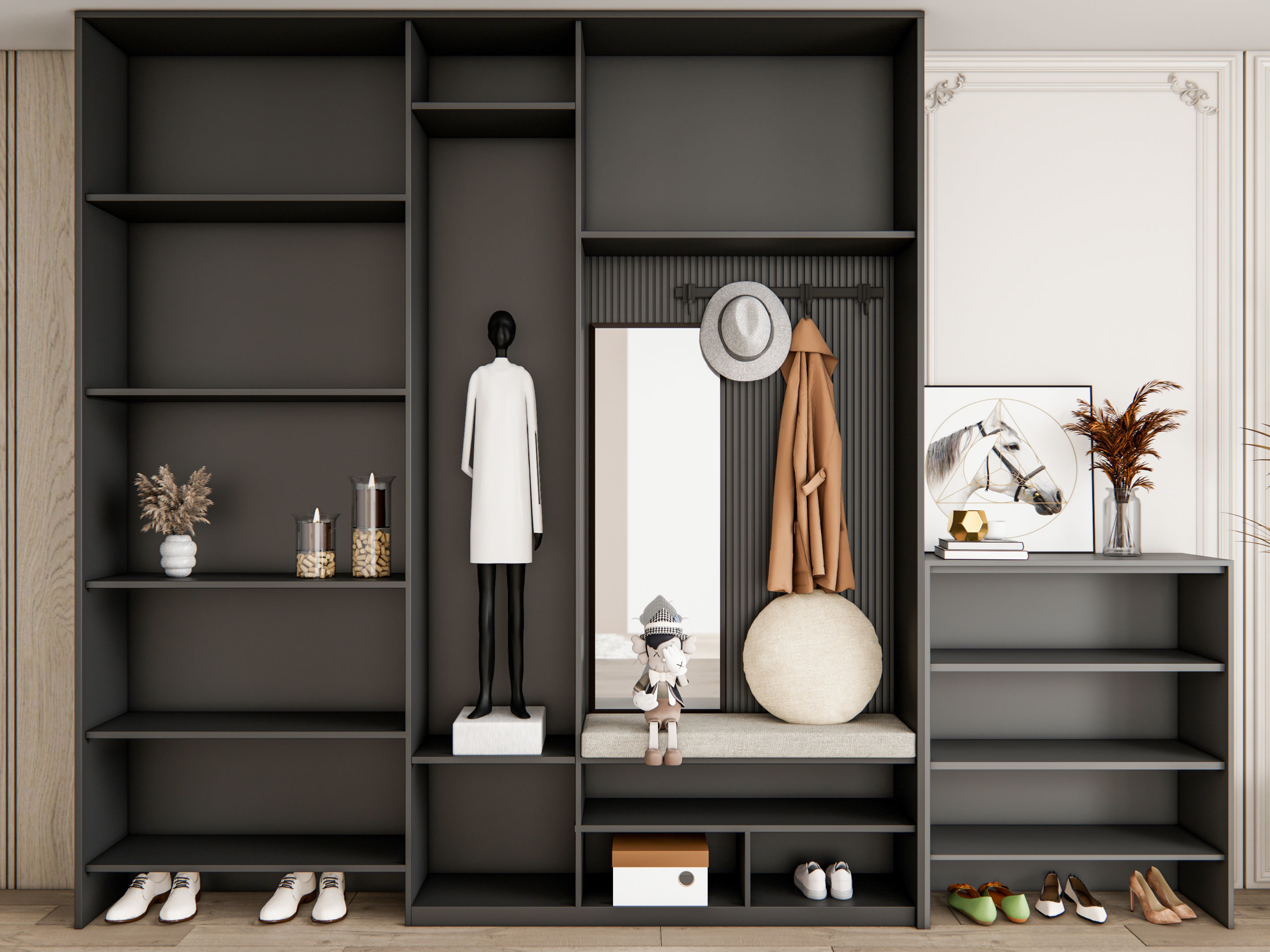 Entryway hallway entrance hall corridor furniture 22 3D model_5