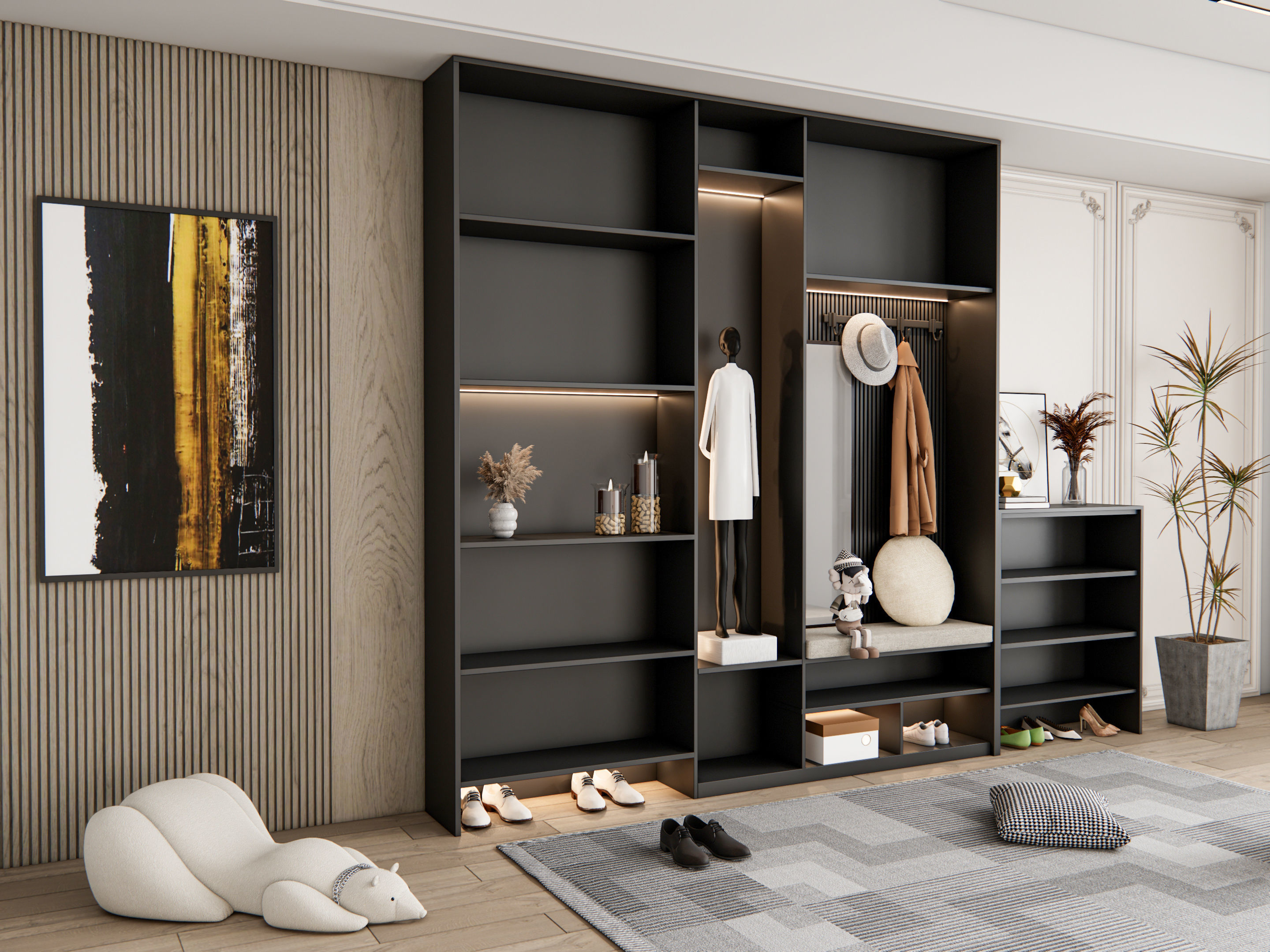 Entryway hallway entrance hall corridor furniture 22 3D model_17