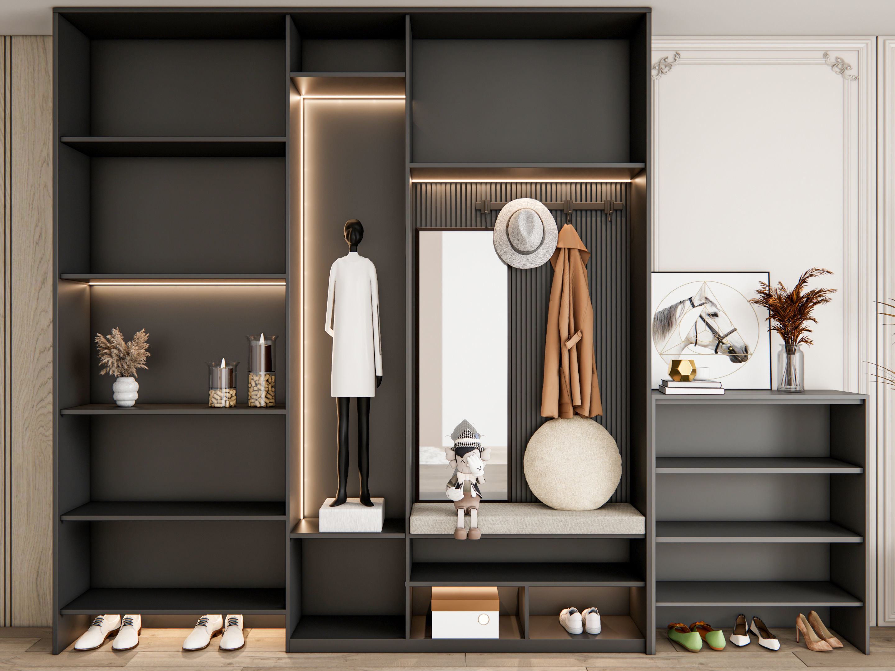 Entryway hallway entrance hall corridor furniture 22 3D model_7