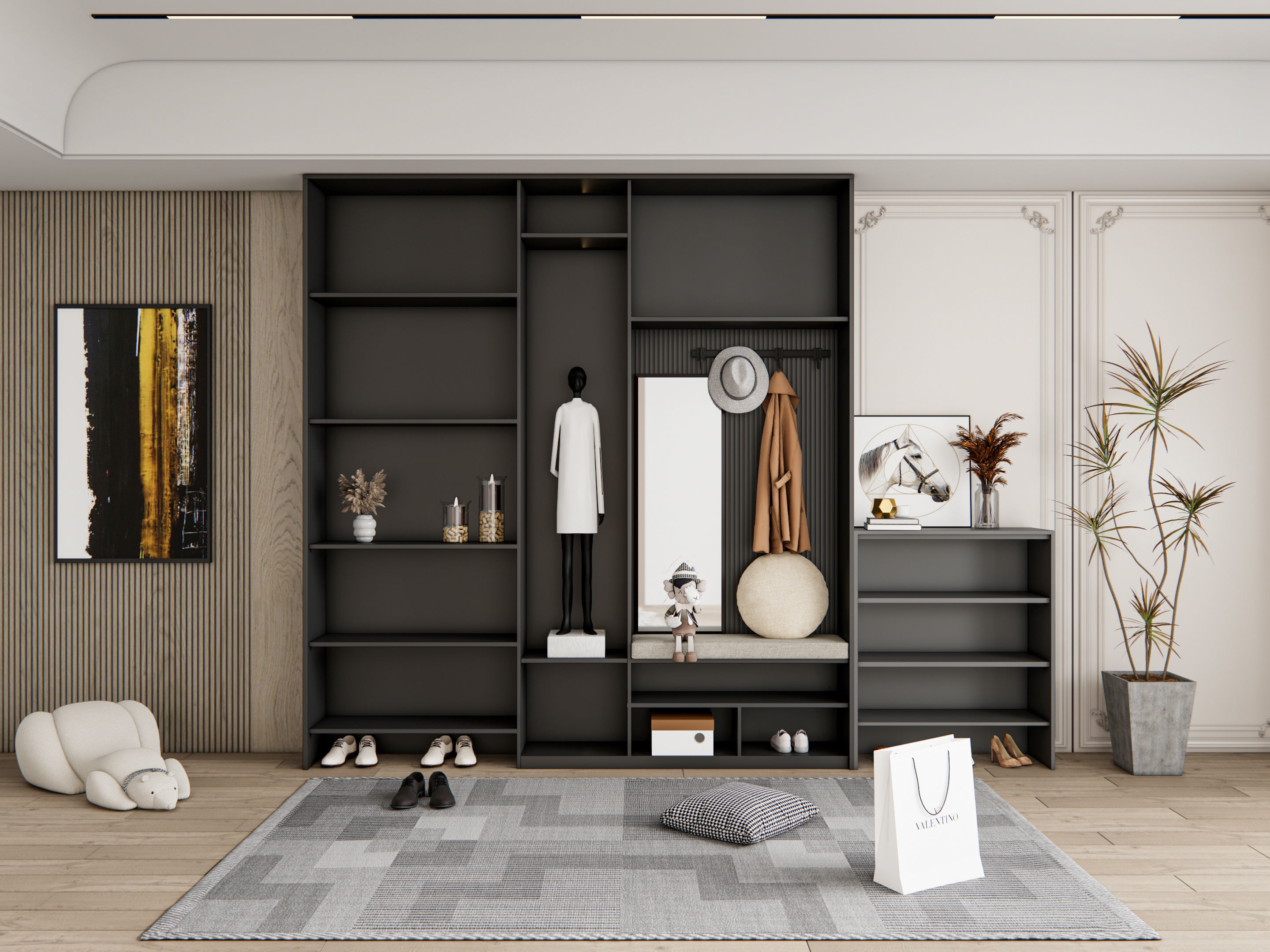 Entryway hallway entrance hall corridor furniture 22 3D model_4