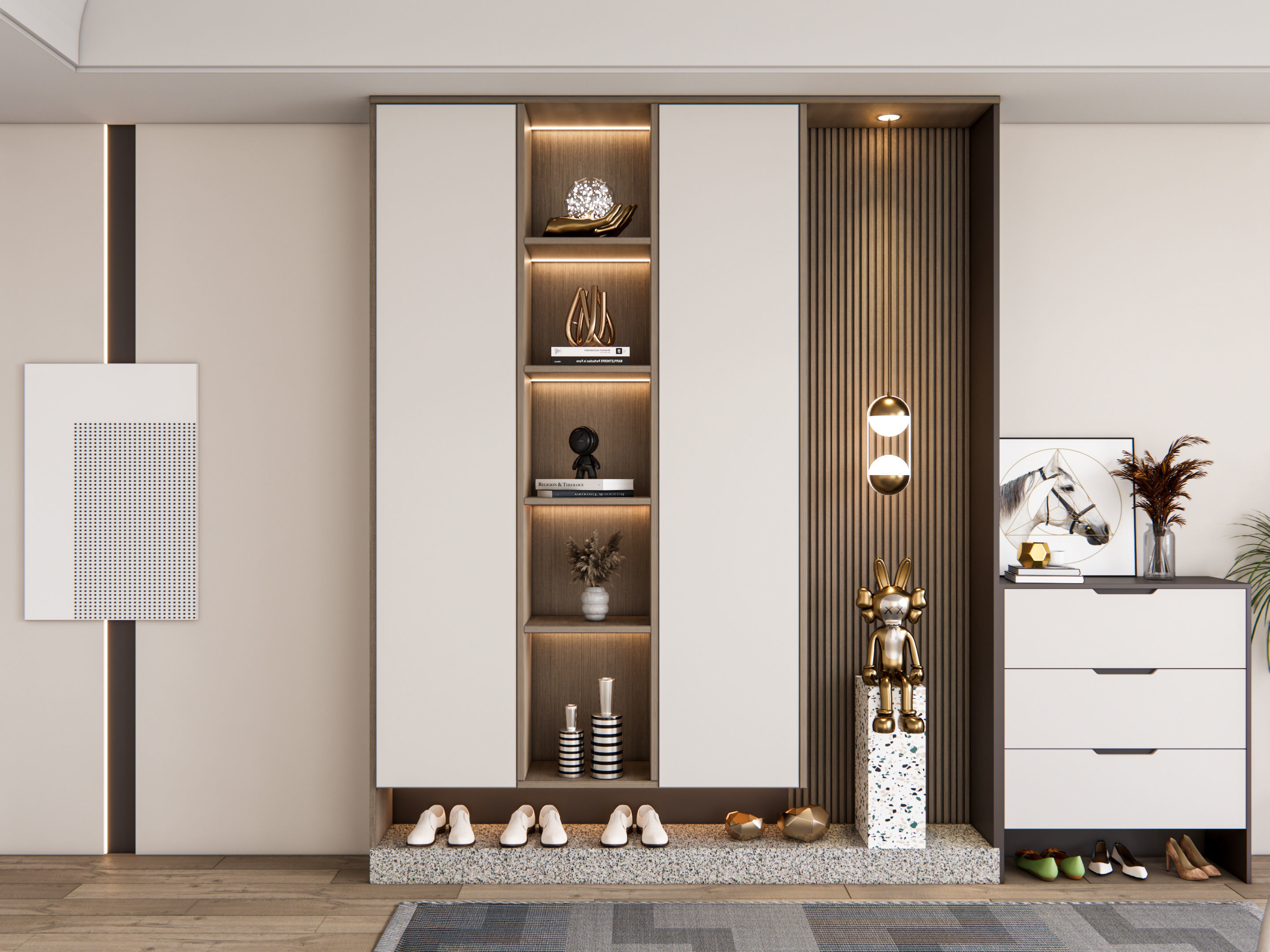 Entryway hallway entrance hall corridor furniture 23 3D model_12