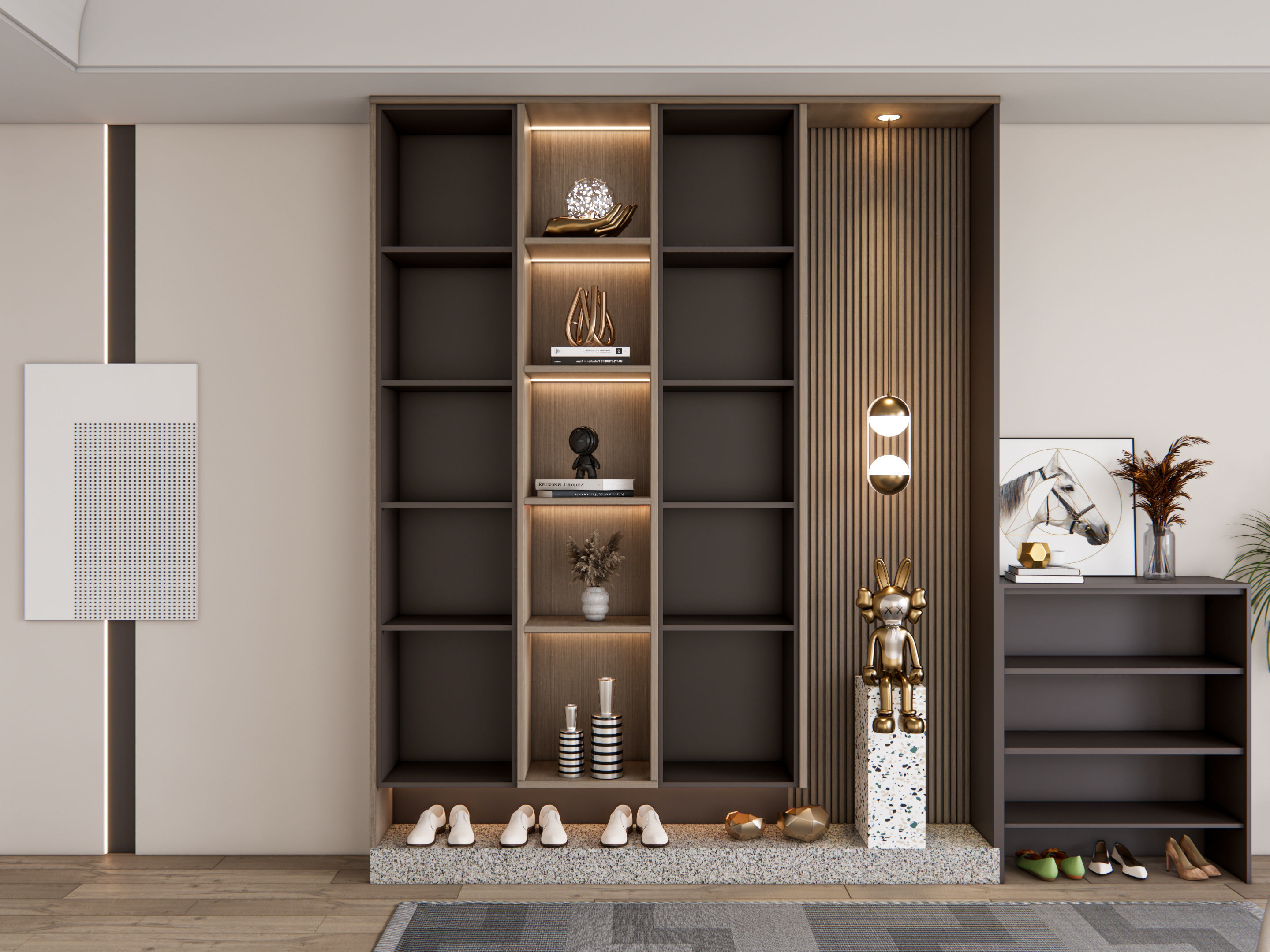 Entryway hallway entrance hall corridor furniture 23 3D model_1