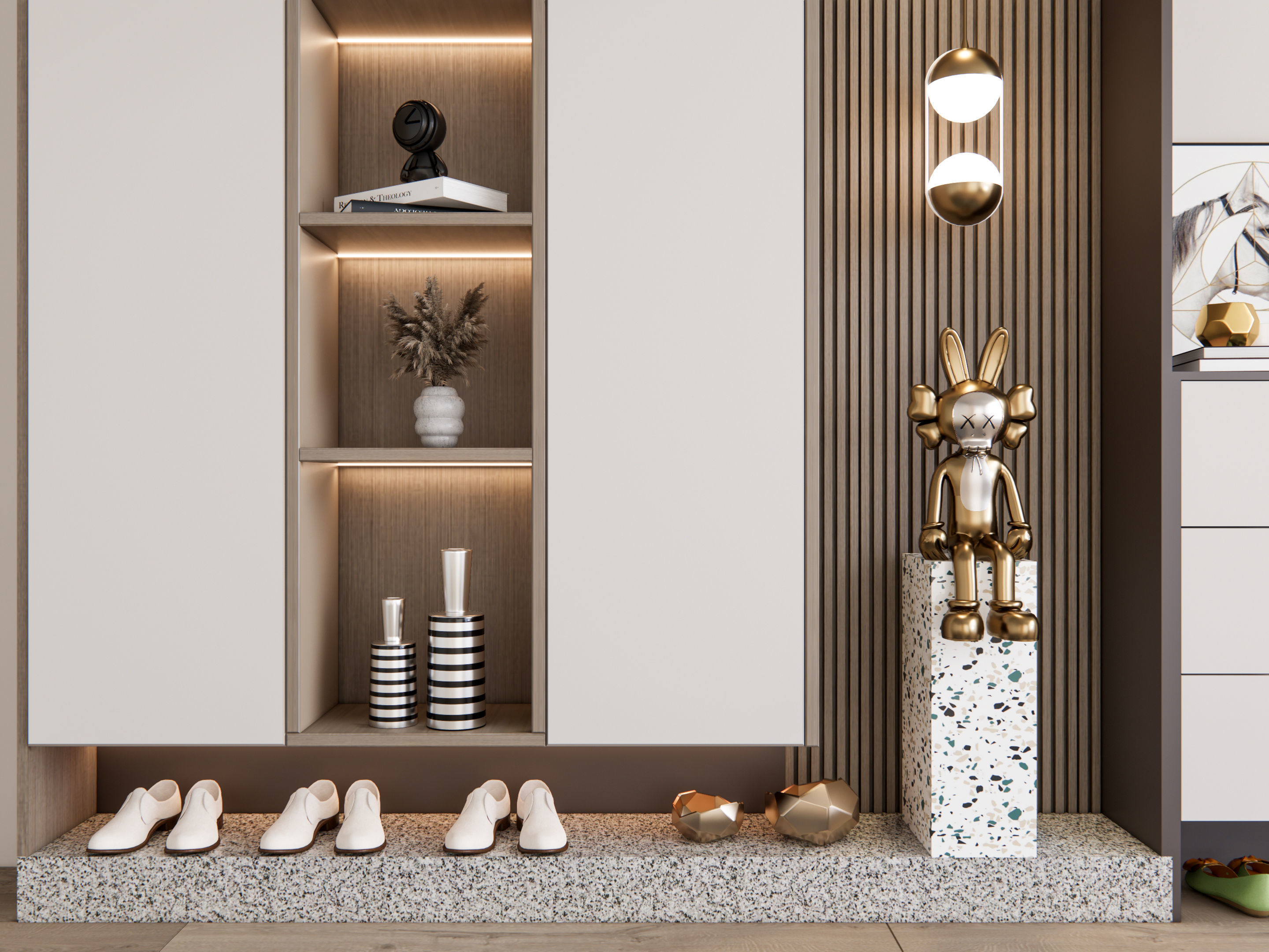 Entryway hallway entrance hall corridor furniture 23 3D model_15