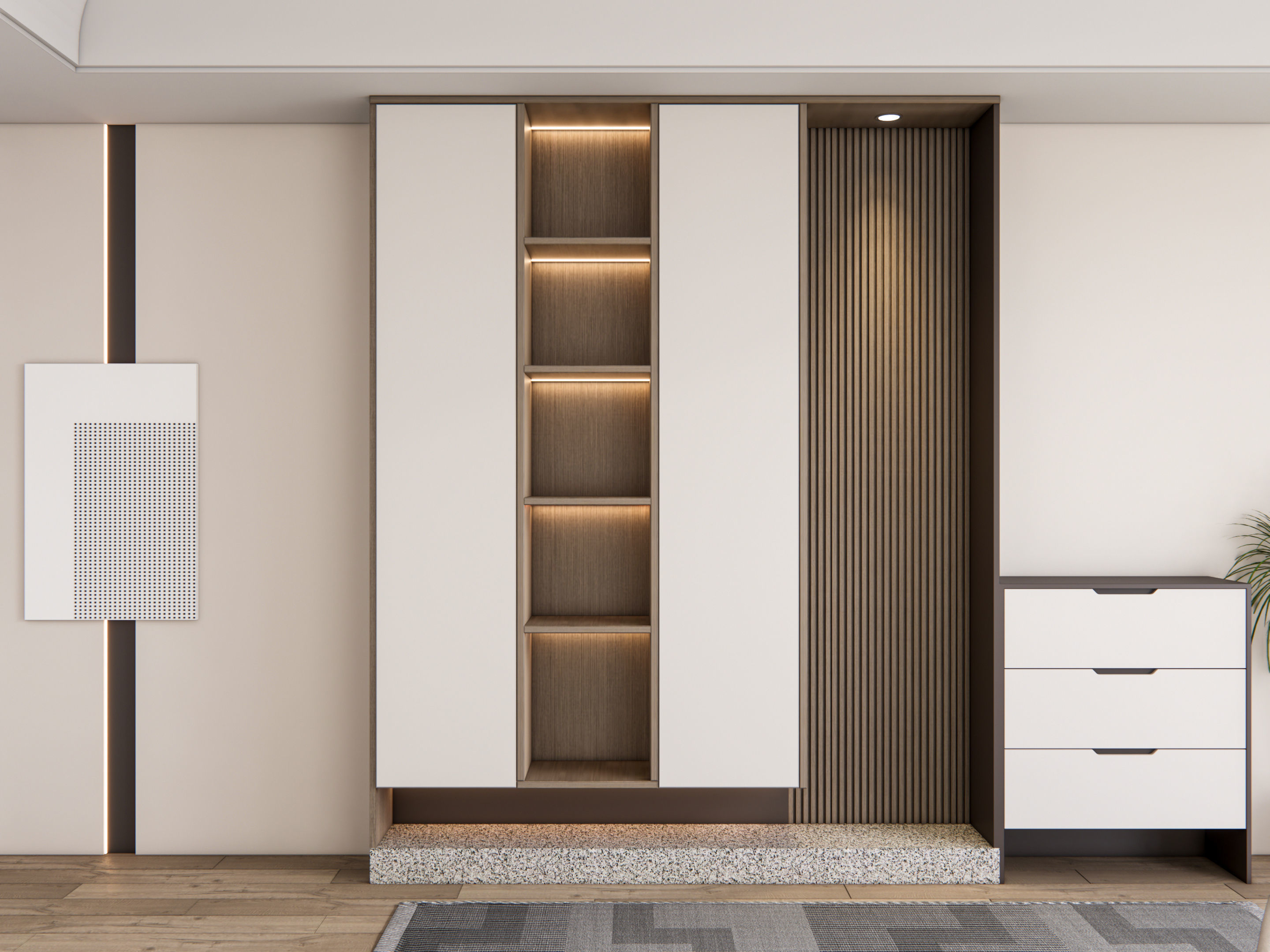 Entryway hallway entrance hall corridor furniture 23 3D model_10