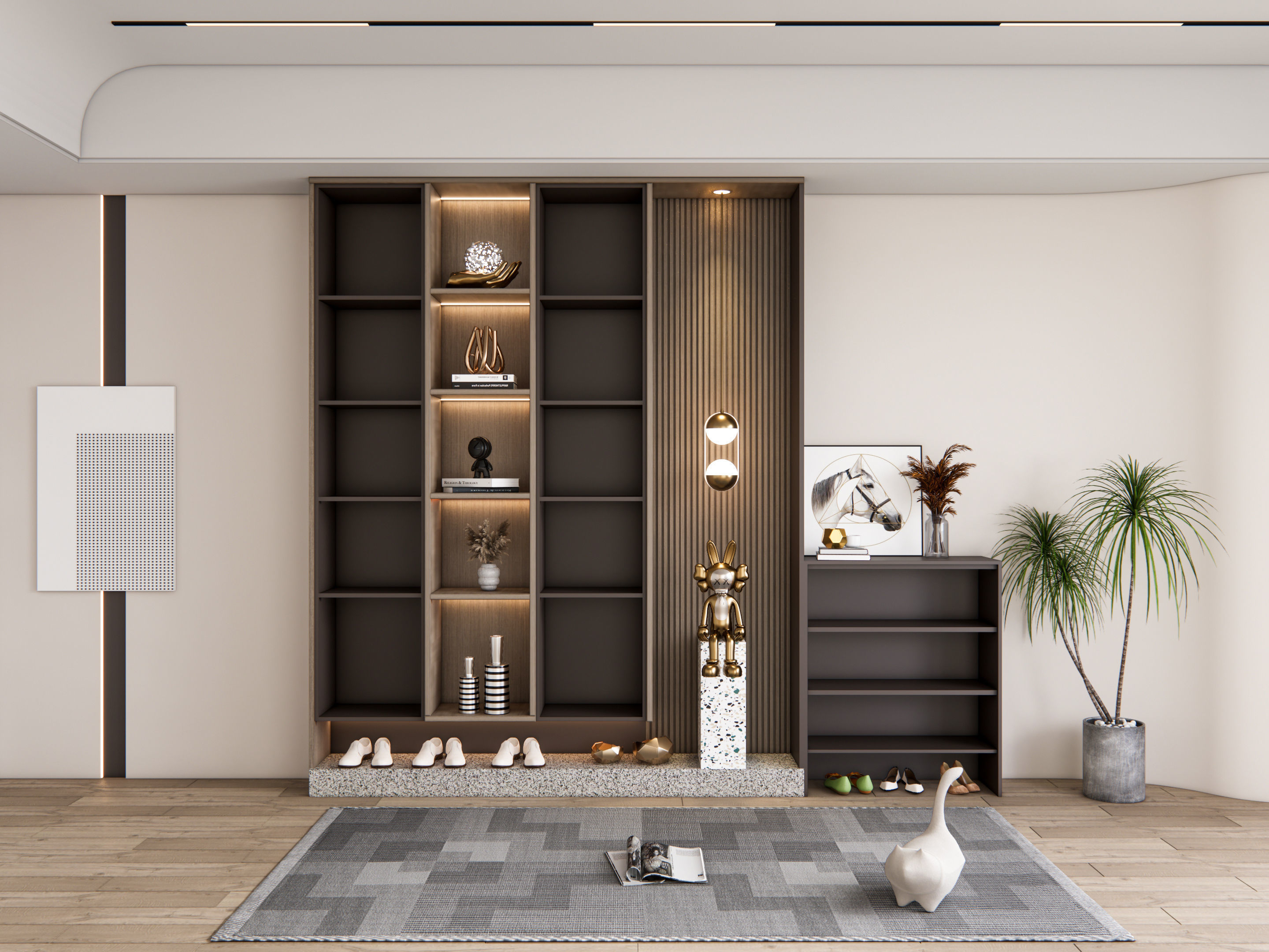 Entryway hallway entrance hall corridor furniture 23 3D model_9