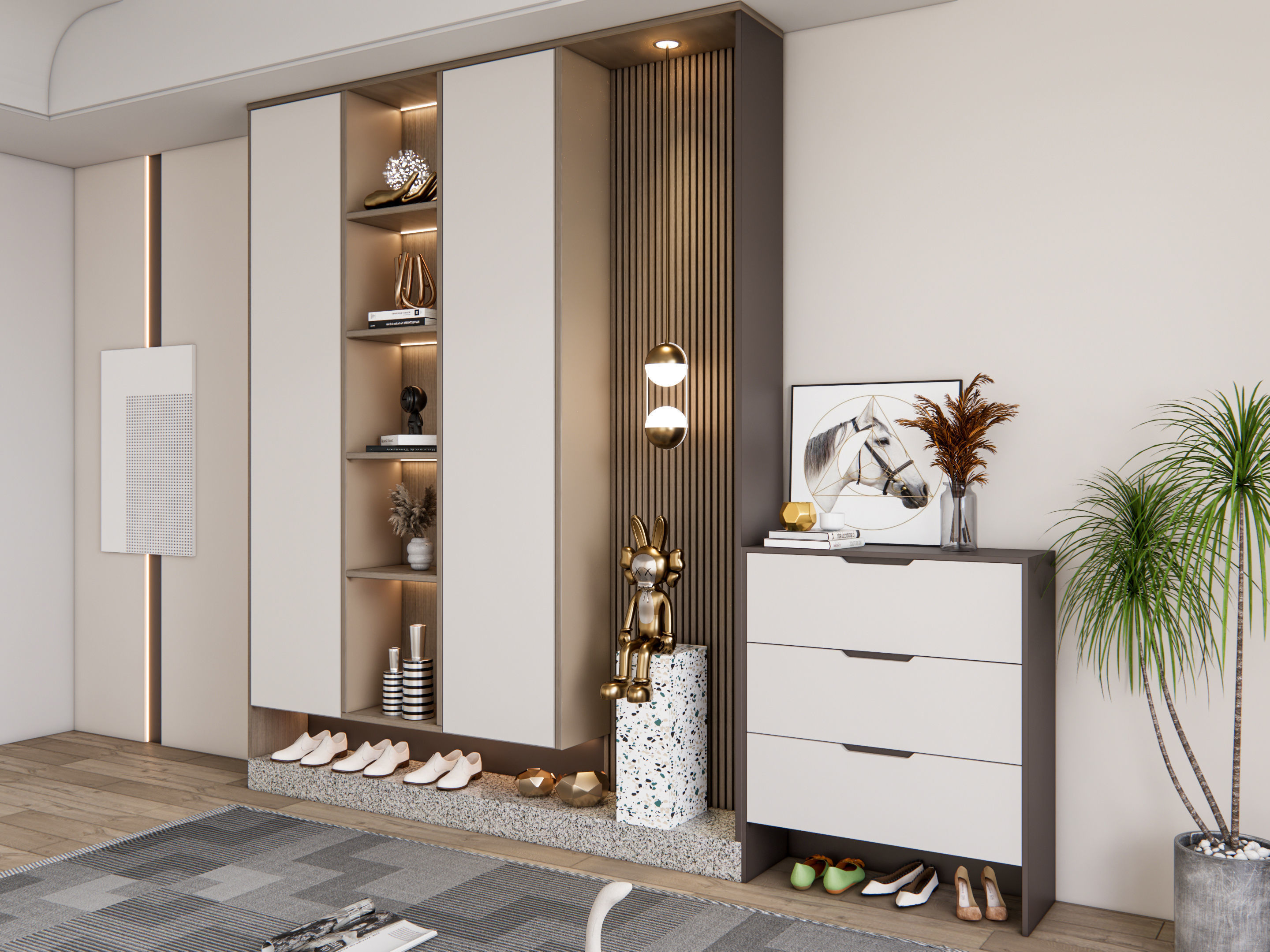 Entryway hallway entrance hall corridor furniture 23 3D model_18