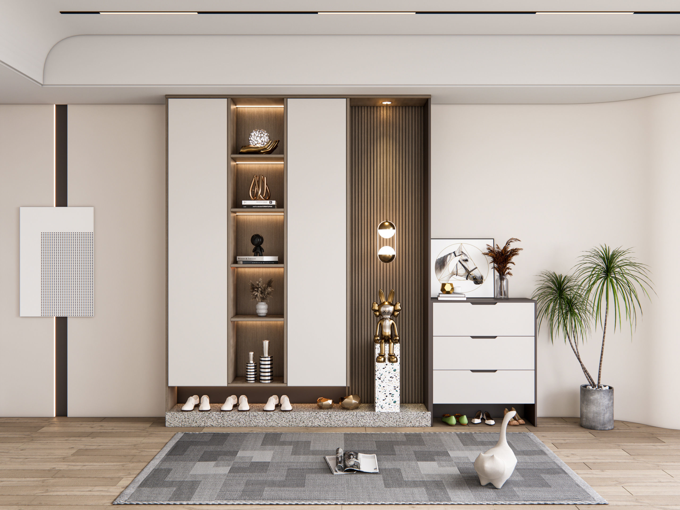 Entryway hallway entrance hall corridor furniture 23 3D model_6