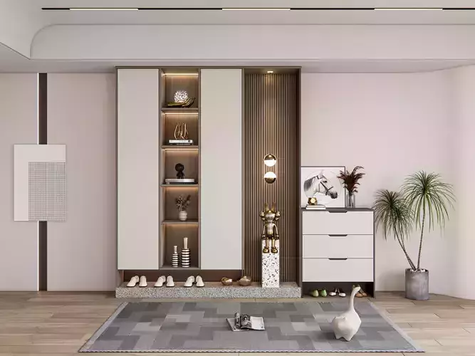 Entryway hallway entrance hall corridor furniture 23 3D model