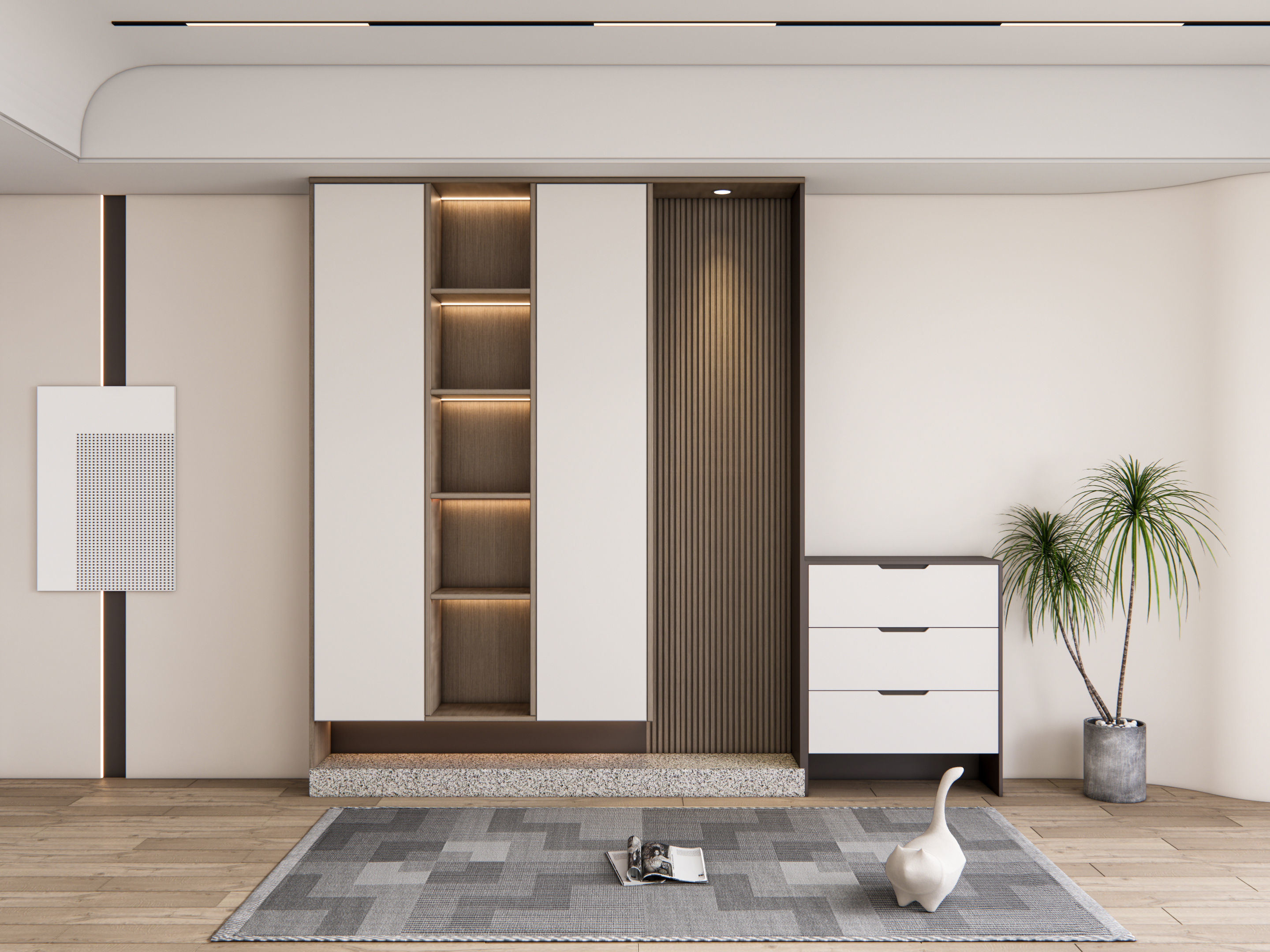 Entryway hallway entrance hall corridor furniture 23 3D model_2