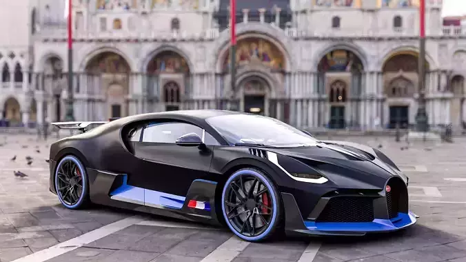 Bugatti Divo Low-poly 3D model