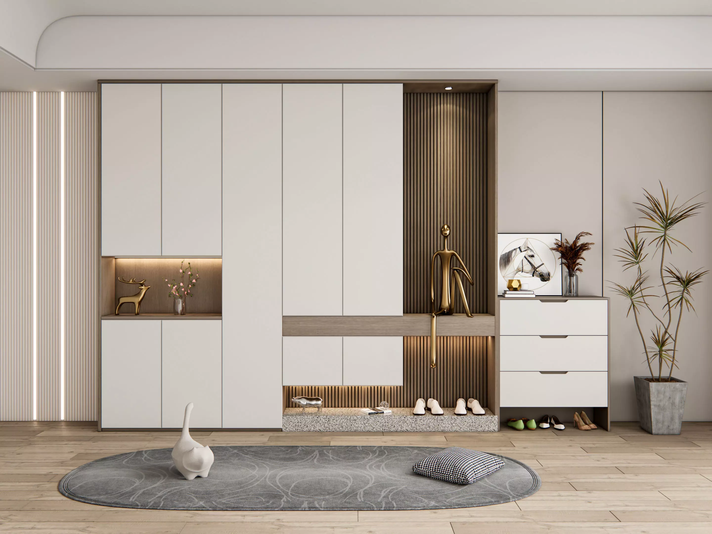 Entryway hallway entrance hall corridor furniture 24 3D model_0