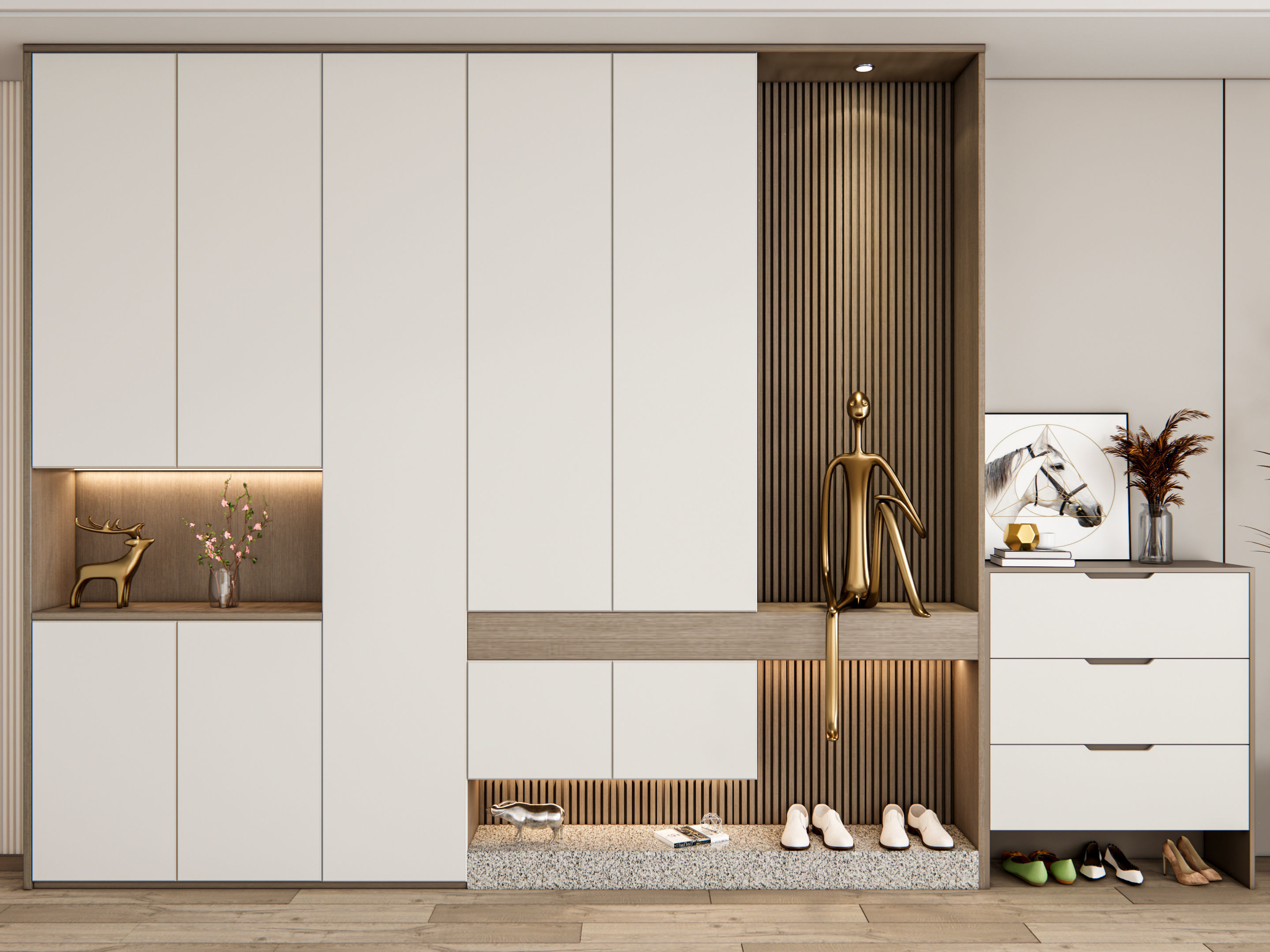 Entryway hallway entrance hall corridor furniture 24 3D model_6