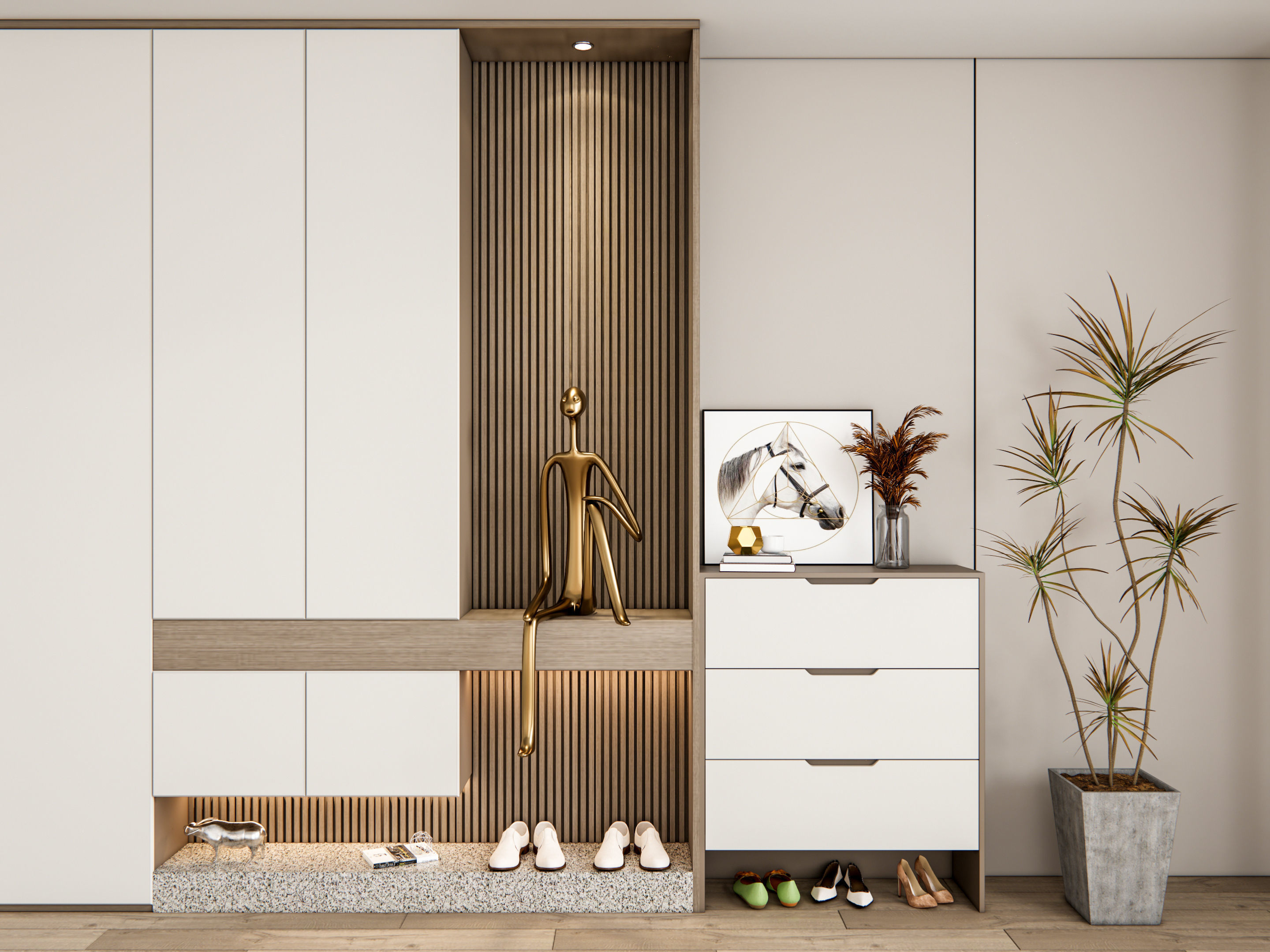 Entryway hallway entrance hall corridor furniture 24 3D model_12