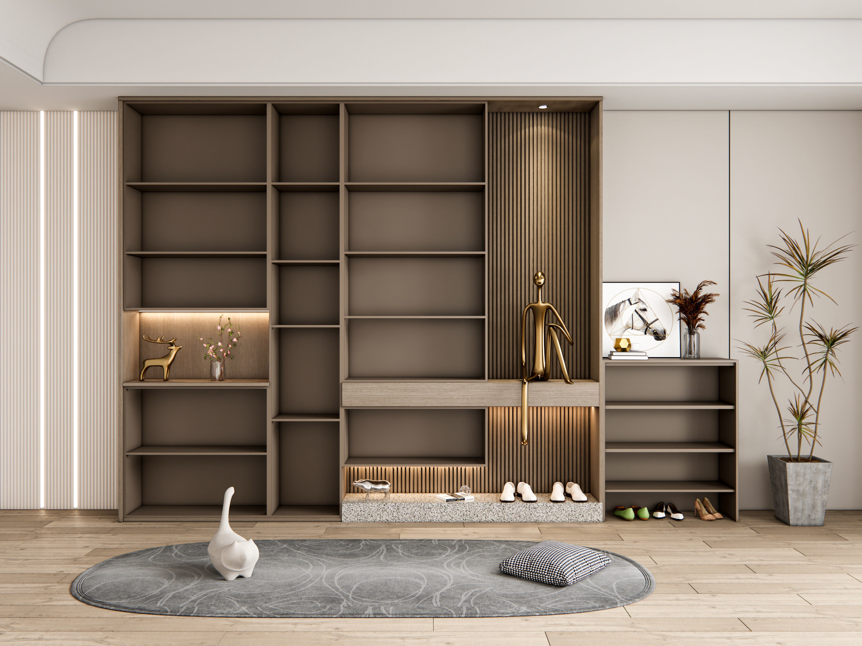 Entryway hallway entrance hall corridor furniture 24 3D model_1