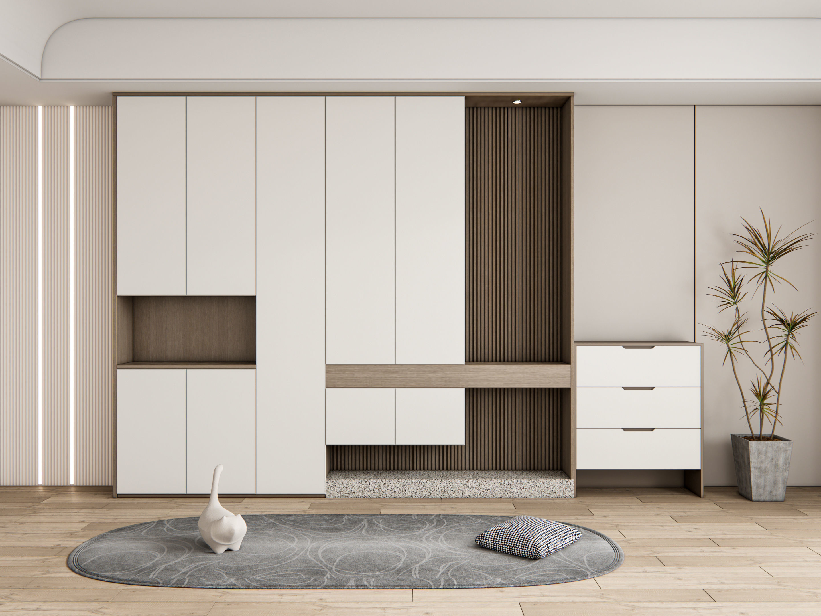 Entryway hallway entrance hall corridor furniture 24 3D model_4