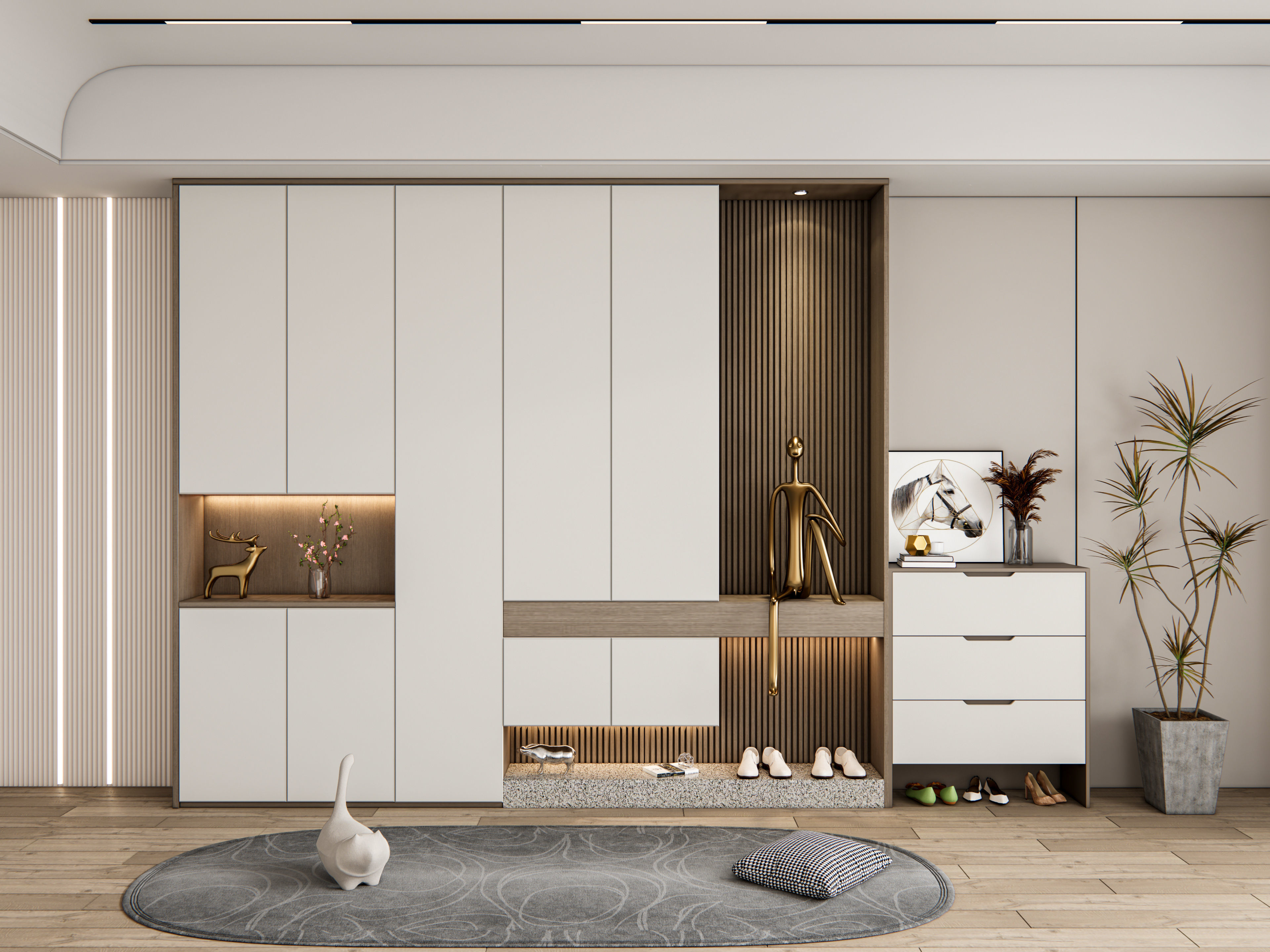 Entryway hallway entrance hall corridor furniture 24 3D model_19