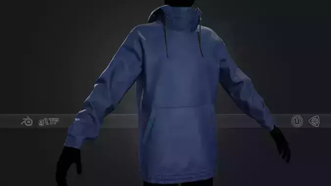 Blue Snowboard Hoodie Style 2