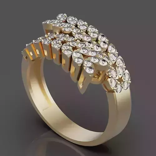 Lux ring silver gold sterling printable jewelry 3D model