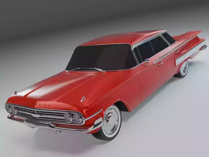 Chevrolet Impala 1961 Low-poly 3D model