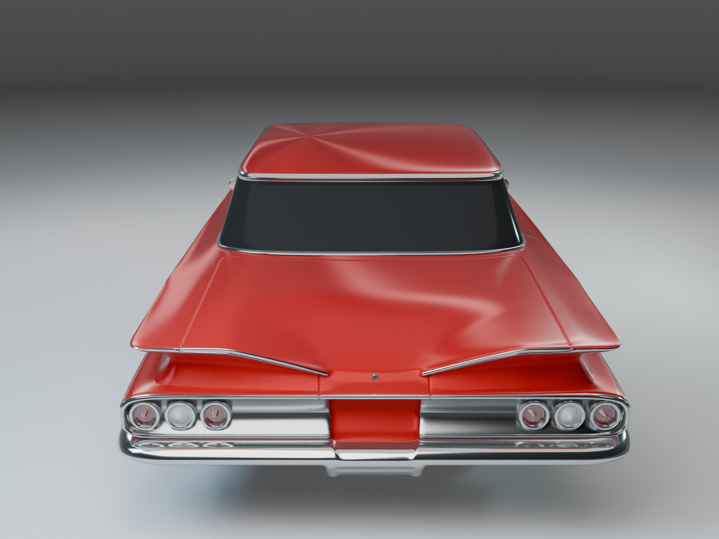 Chevrolet Impala 1961 Low-poly 3D model_7