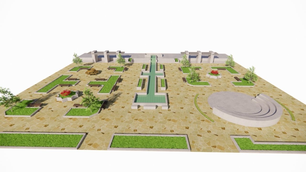 City park-Park-landscape 3D model_1