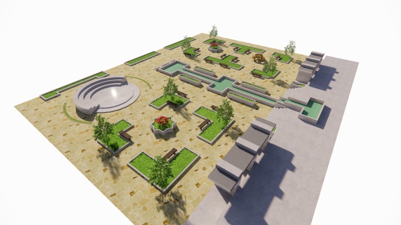 City park-Park-landscape 3D model_7