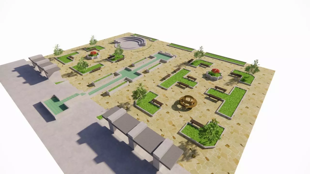 City park-Park-landscape 3D model_0