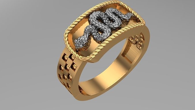 Snake Ring 3D print model