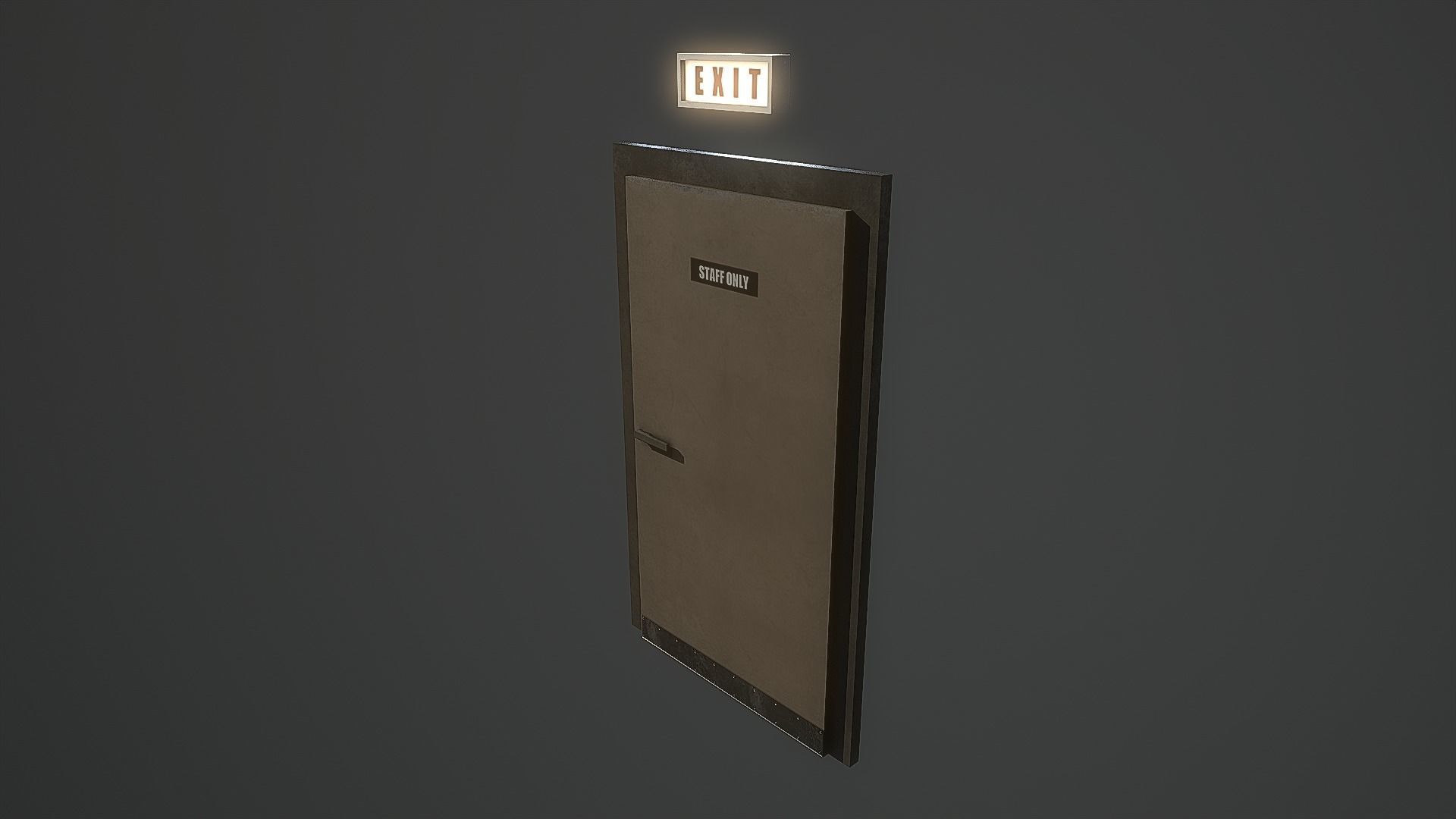 Low Poly Boxing Arena Arch Garden Low-poly 3D model_14