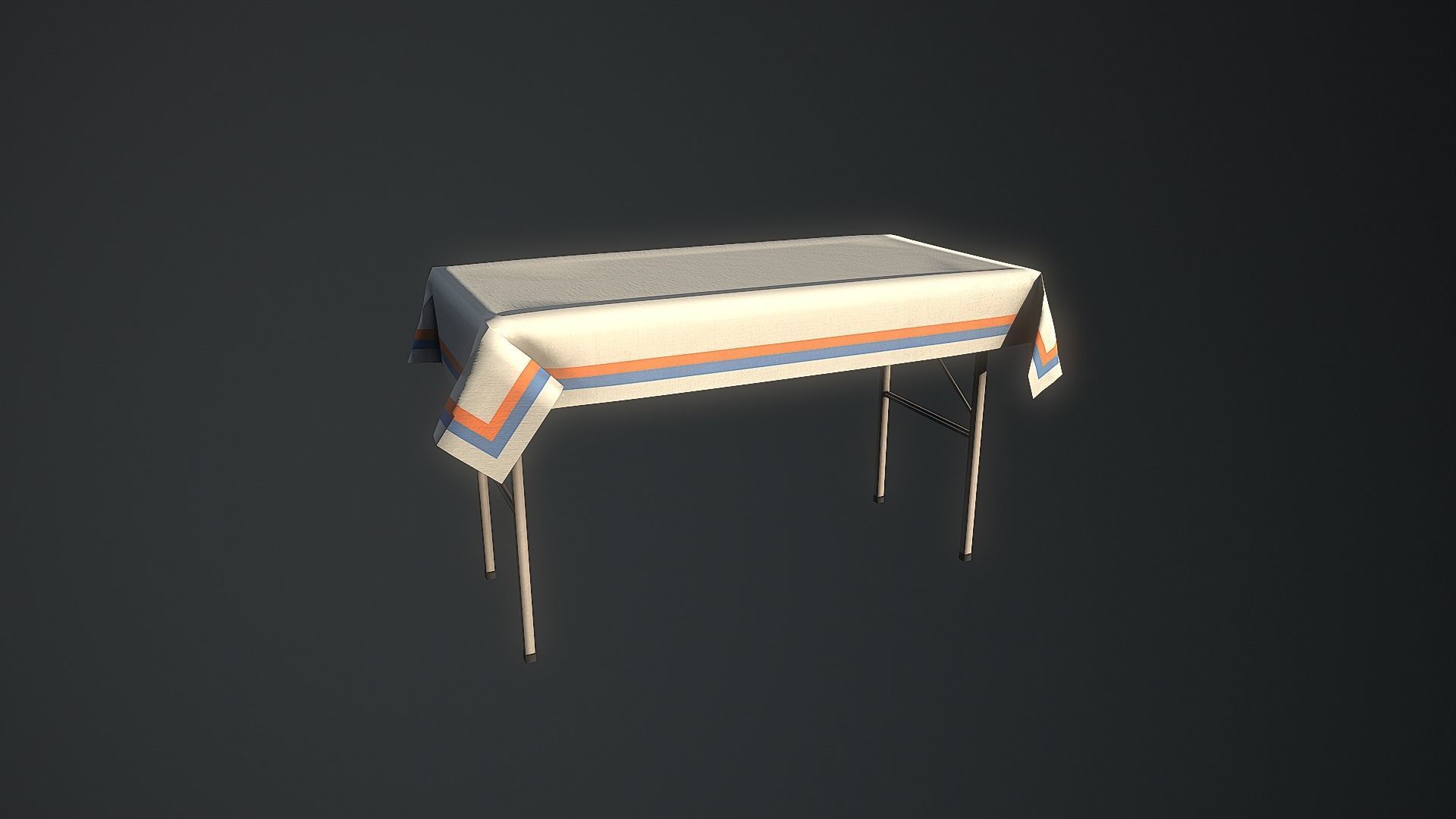 Low Poly Boxing Arena Arch Garden Low-poly 3D model_33