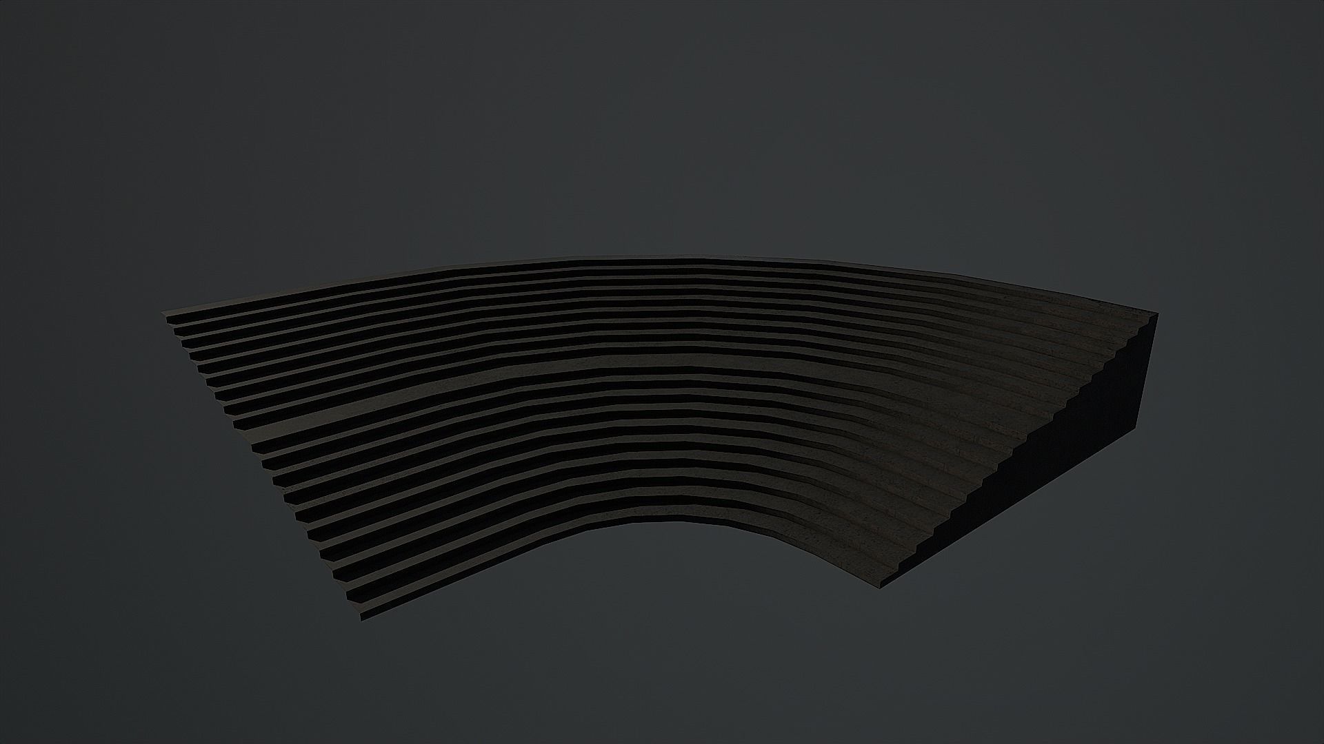 Low Poly Boxing Arena Arch Garden Low-poly 3D model_21