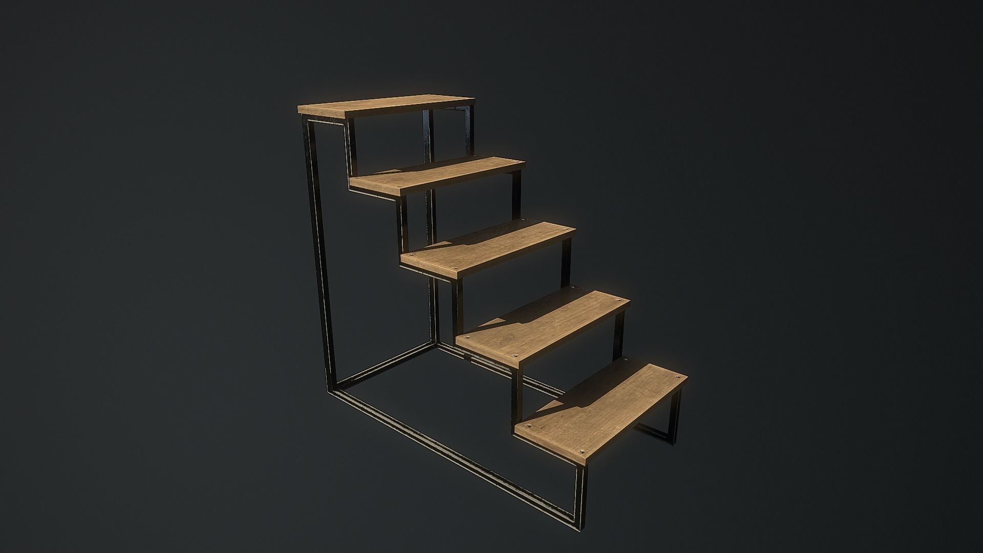 Low Poly Boxing Arena Arch Garden Low-poly 3D model_29