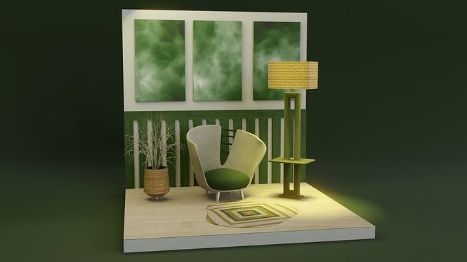 Chair Low-poly 3D model