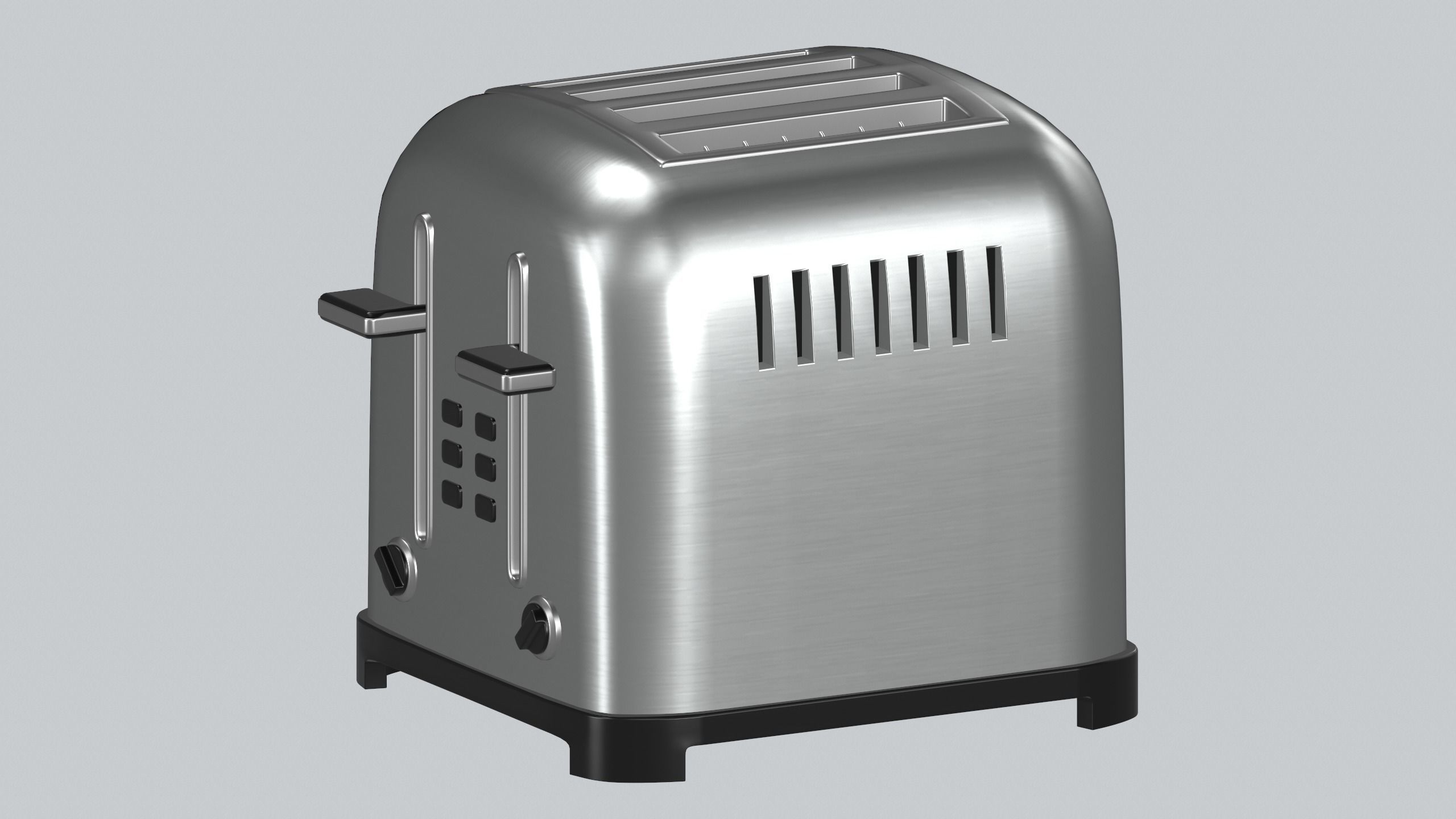 Toaster Kitchen appliances PBR model Low-poly 3D model_2